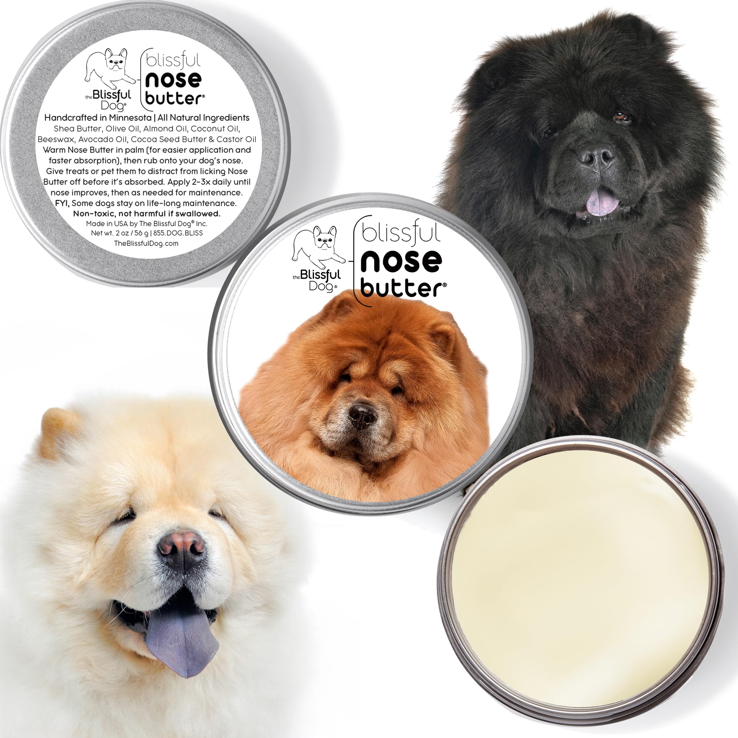 The Blissful Dog Chow Unscented Nose Butter Tin, 2-Ounce