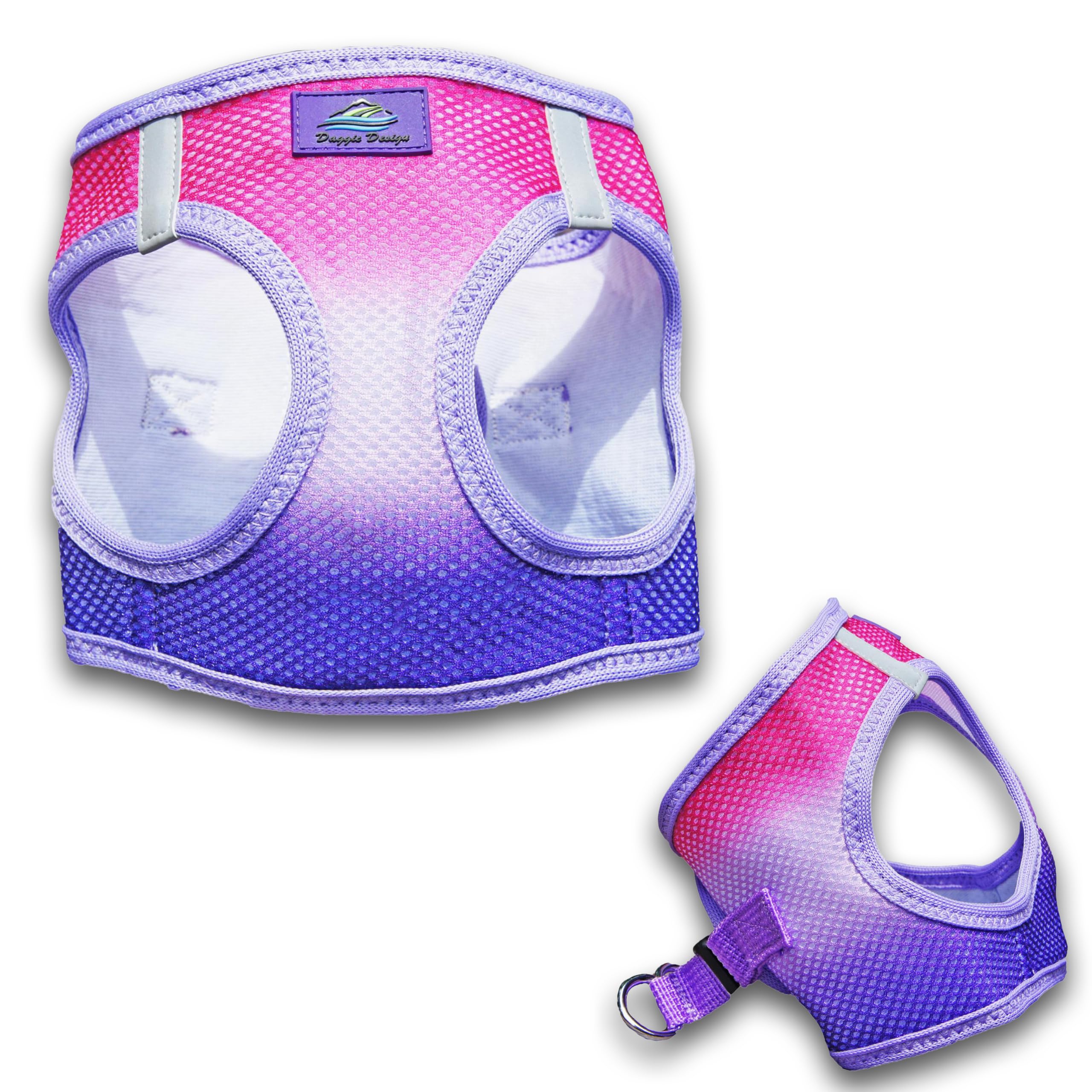 American River Choke Free Dog Harness Ombre Collection - Raspberry Sundae