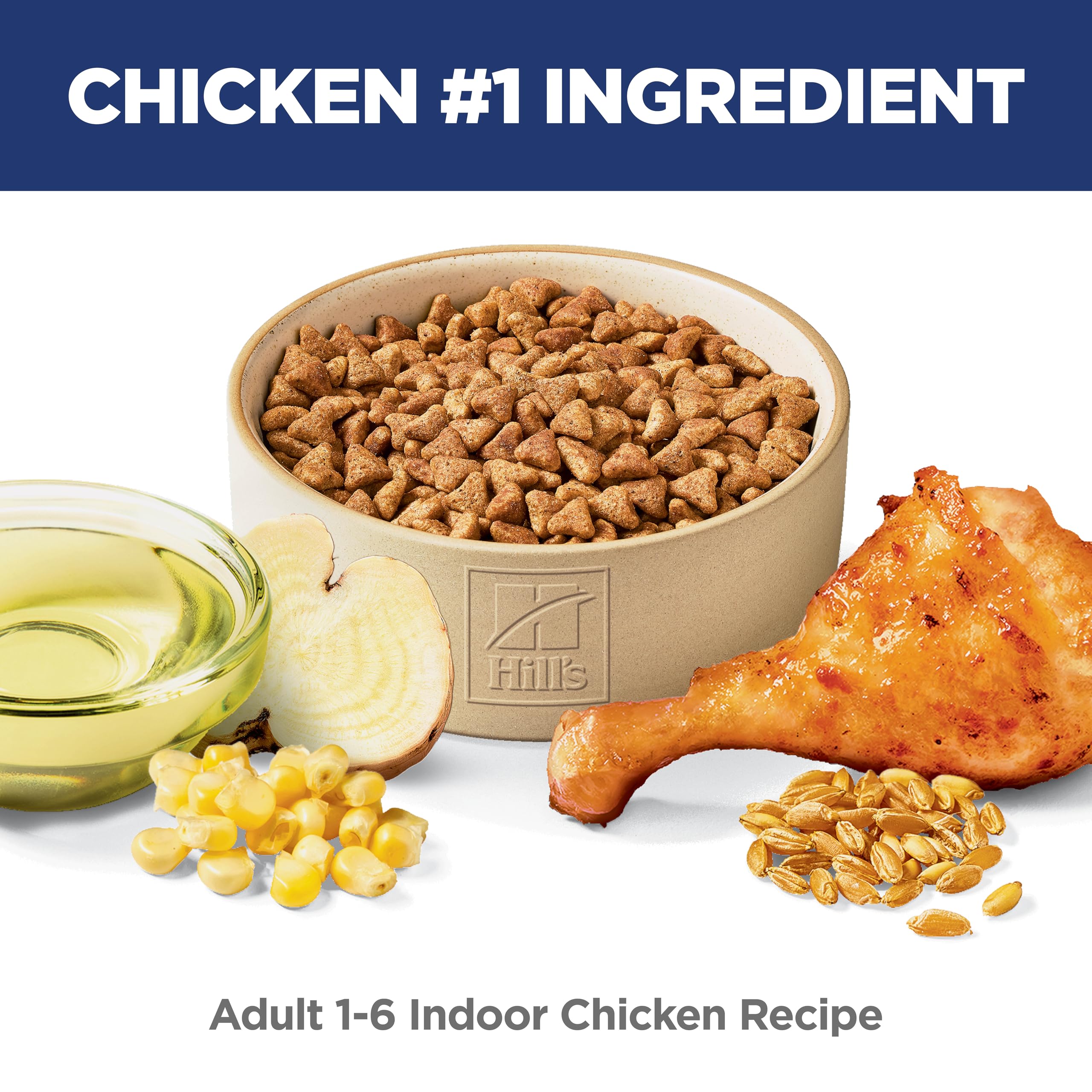 Hills Science Diet Indoor, Adult 1-6, Easy Litter Box Cleanup, Dry Cat Food, Chicken Recipe, 15.5 lb Bag