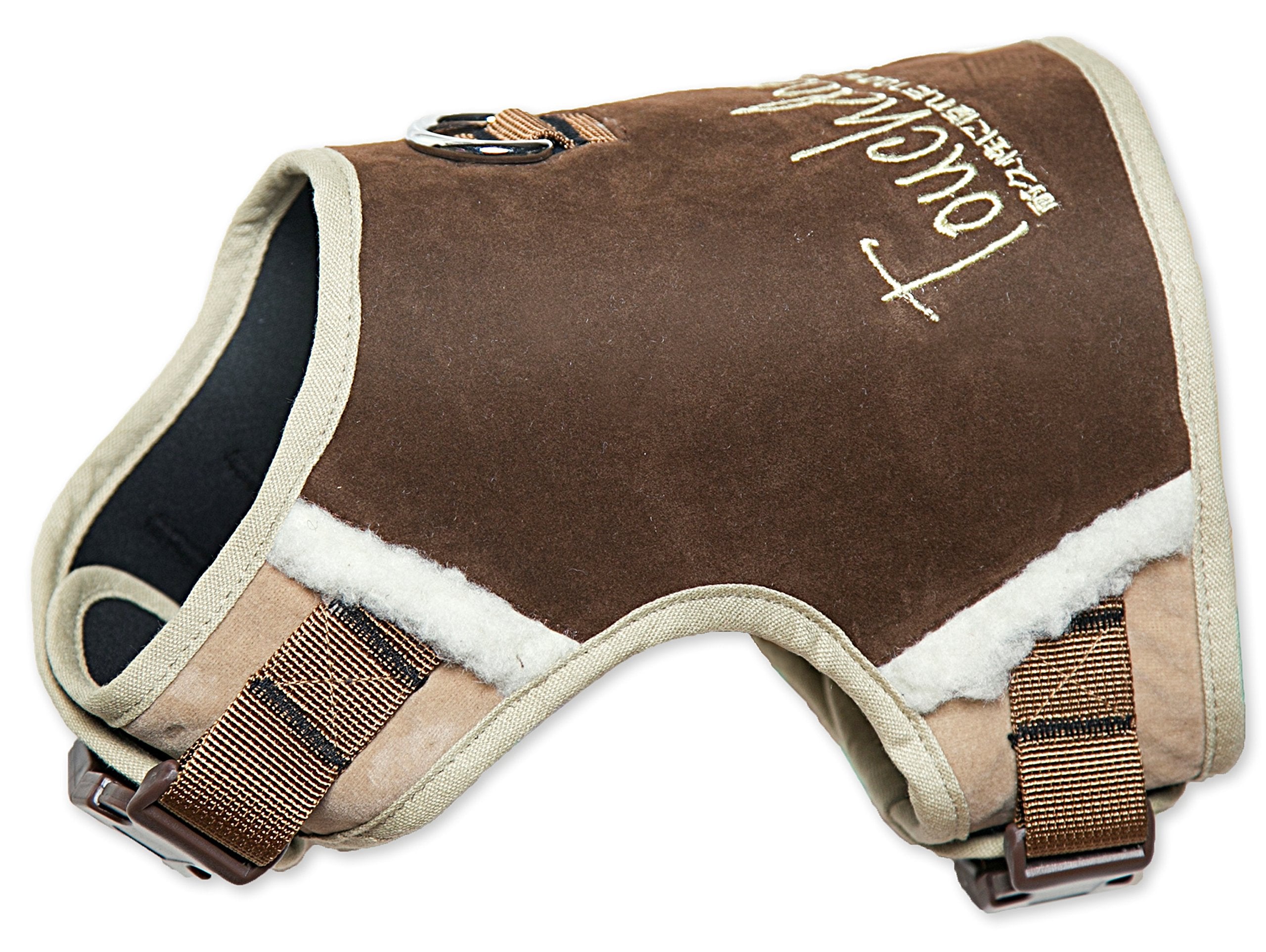 TOUCHDOG Tough-Boutique Adjustable Fashion Designer Pet Dog Harness and Leash Combination, Large, Dark Choco Brown
