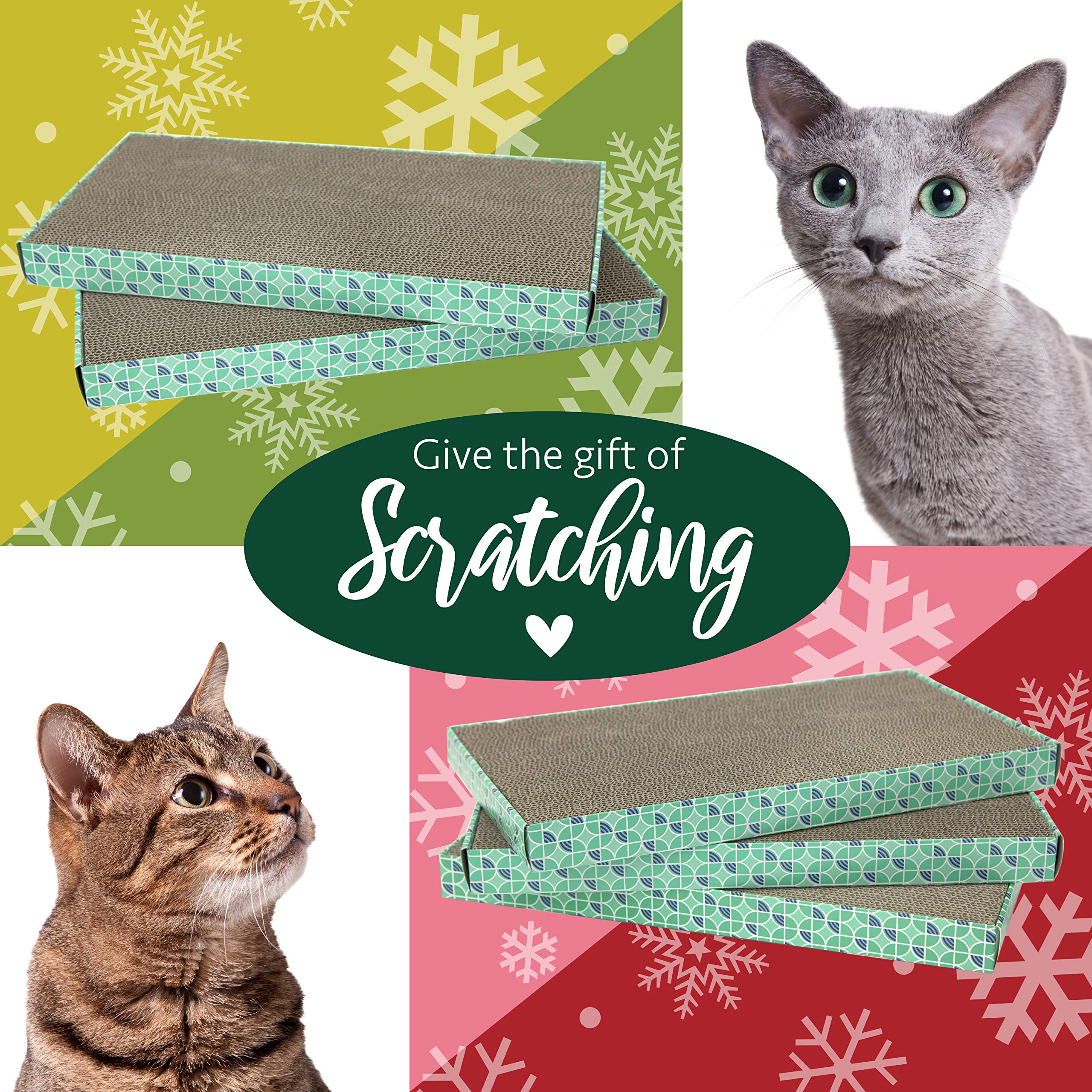 Kitty City Xl Wide Corrugate Cat Scratchers 3 Pieces, Cat Scratching, Cat Scratch Pad, Door Clips, Furniture Protectors From Cat Scratching