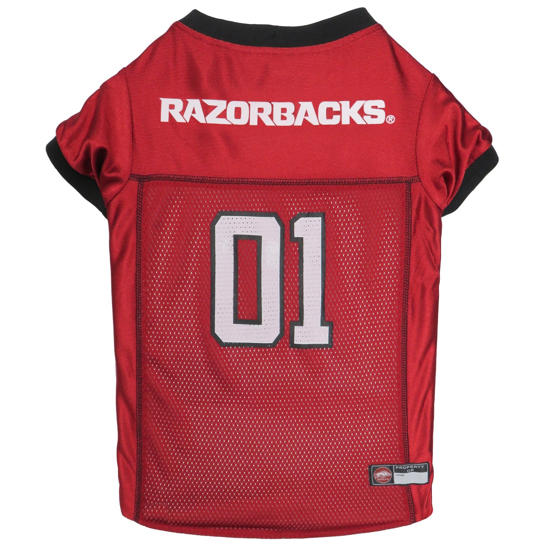 Pets First NCAA College Arkansas Razorbacks Mesh Jersey for DOGS & CATS, Medium. Licensed Dog Jersey with your Favorite Football