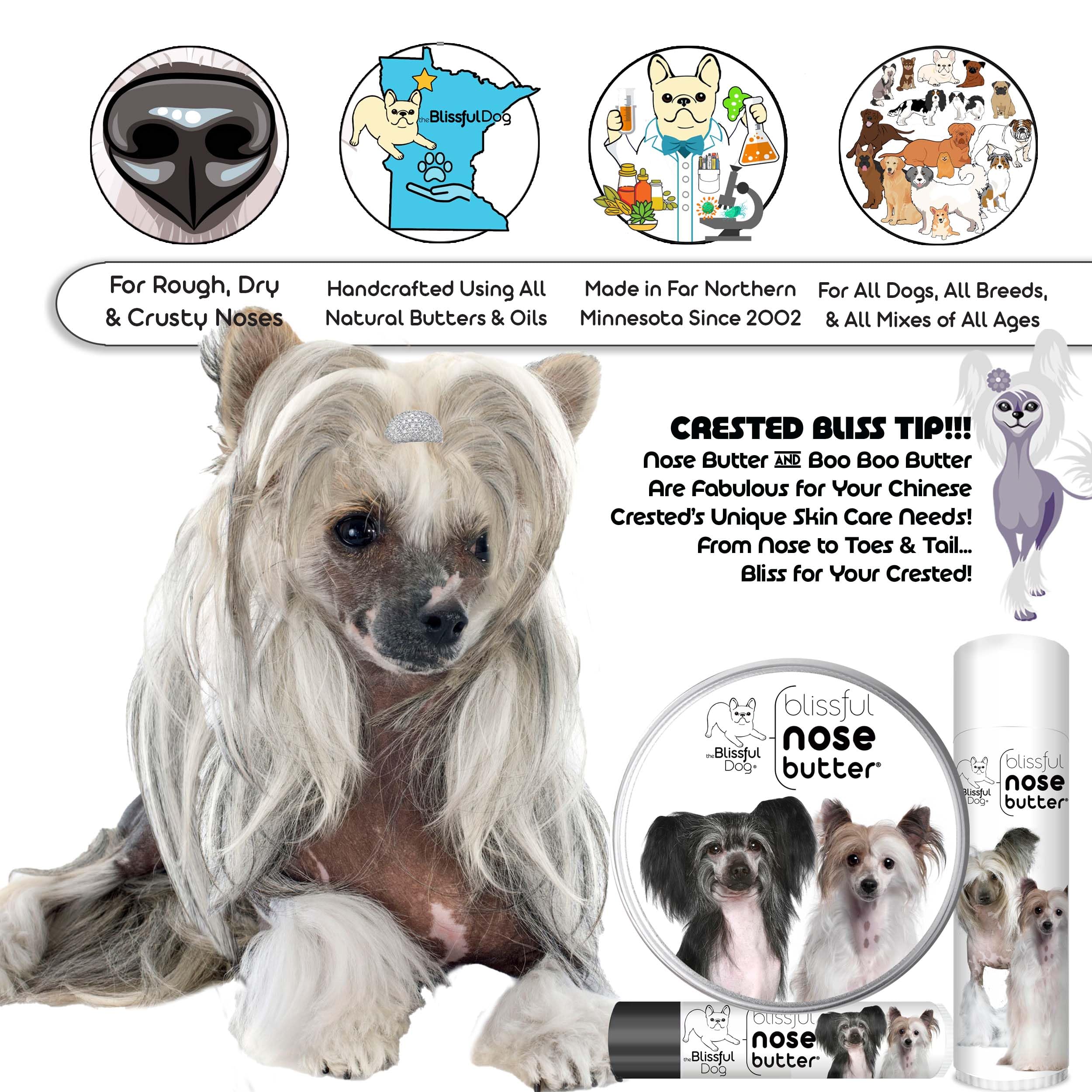 The Blissful Dog Chinese Crested Unscented Nose Butter, 0.50-Ounce