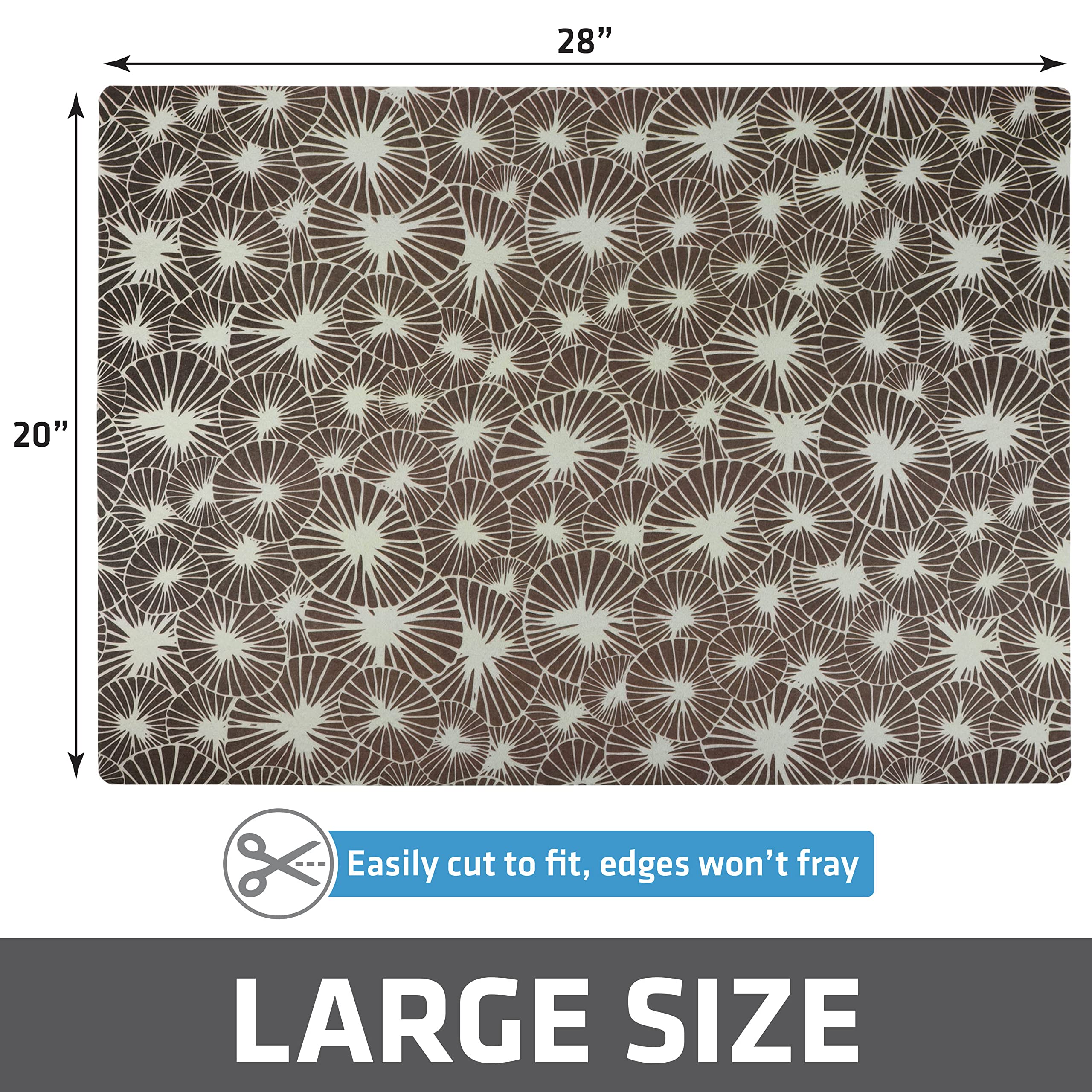 Drymate Original Cat Litter Mat, Contains Mess From Box For Cleaner Floors, Urine-Proof, Soft On Kitty Paws -Absorbent/Waterproof- Machine Washable, Durable (Usa Made) (20”X28”)(Kahopo Grey)
