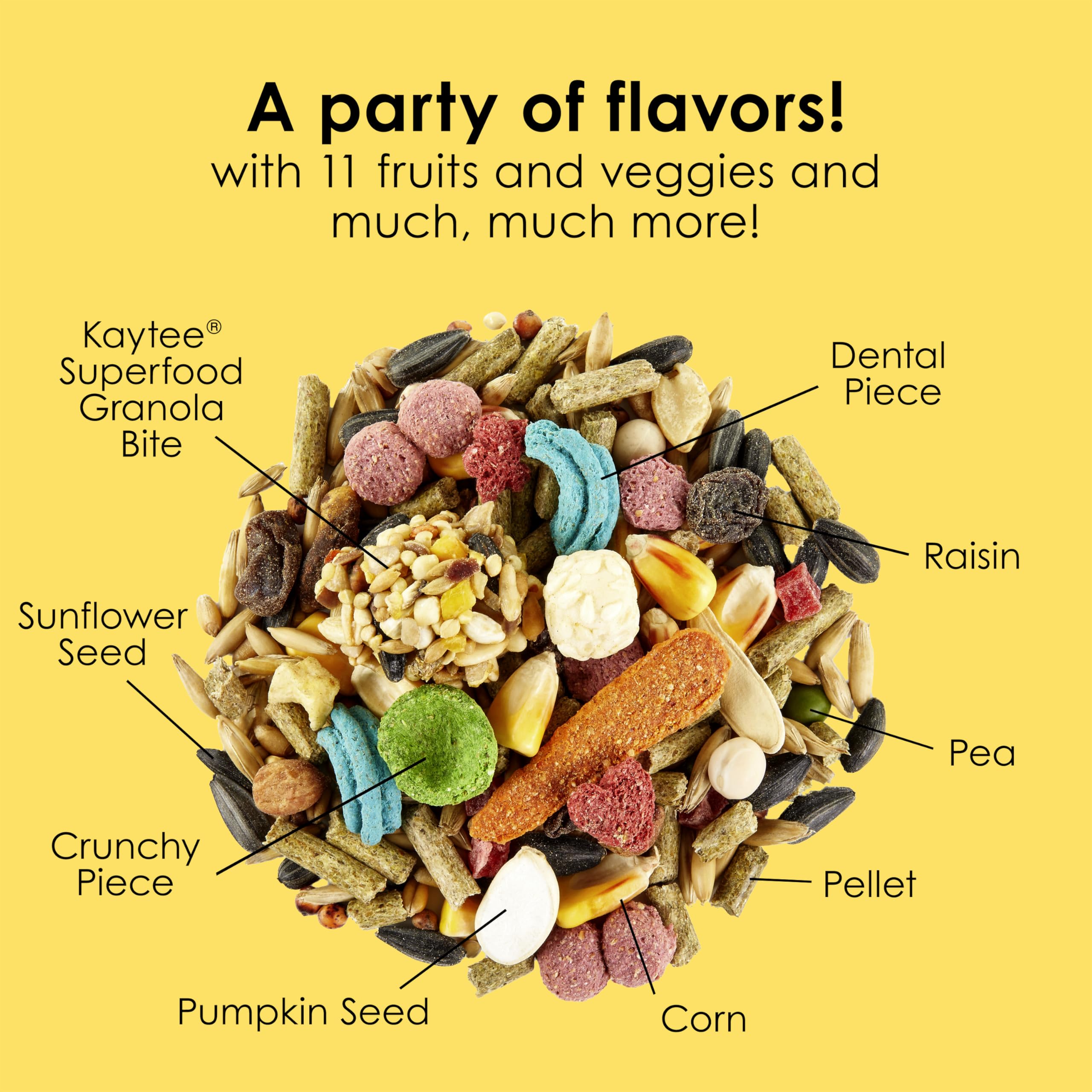 Kaytee Fiesta Hamster and Gerbil Food Flavor Medley 15 Pounds