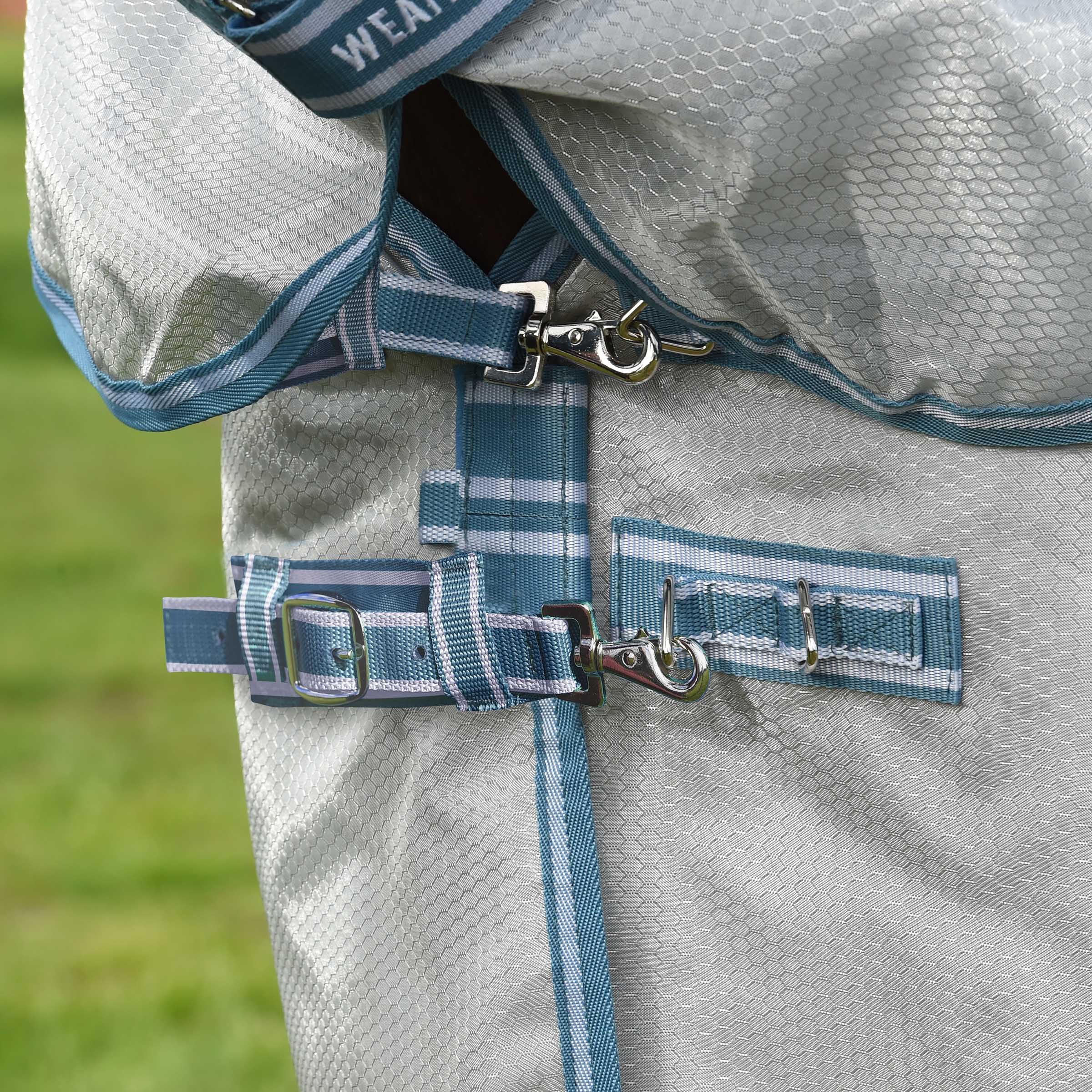 Weatherbeeta Comfitec Hexi Shield Combo Neck, Silver/Teal Blue, 81'