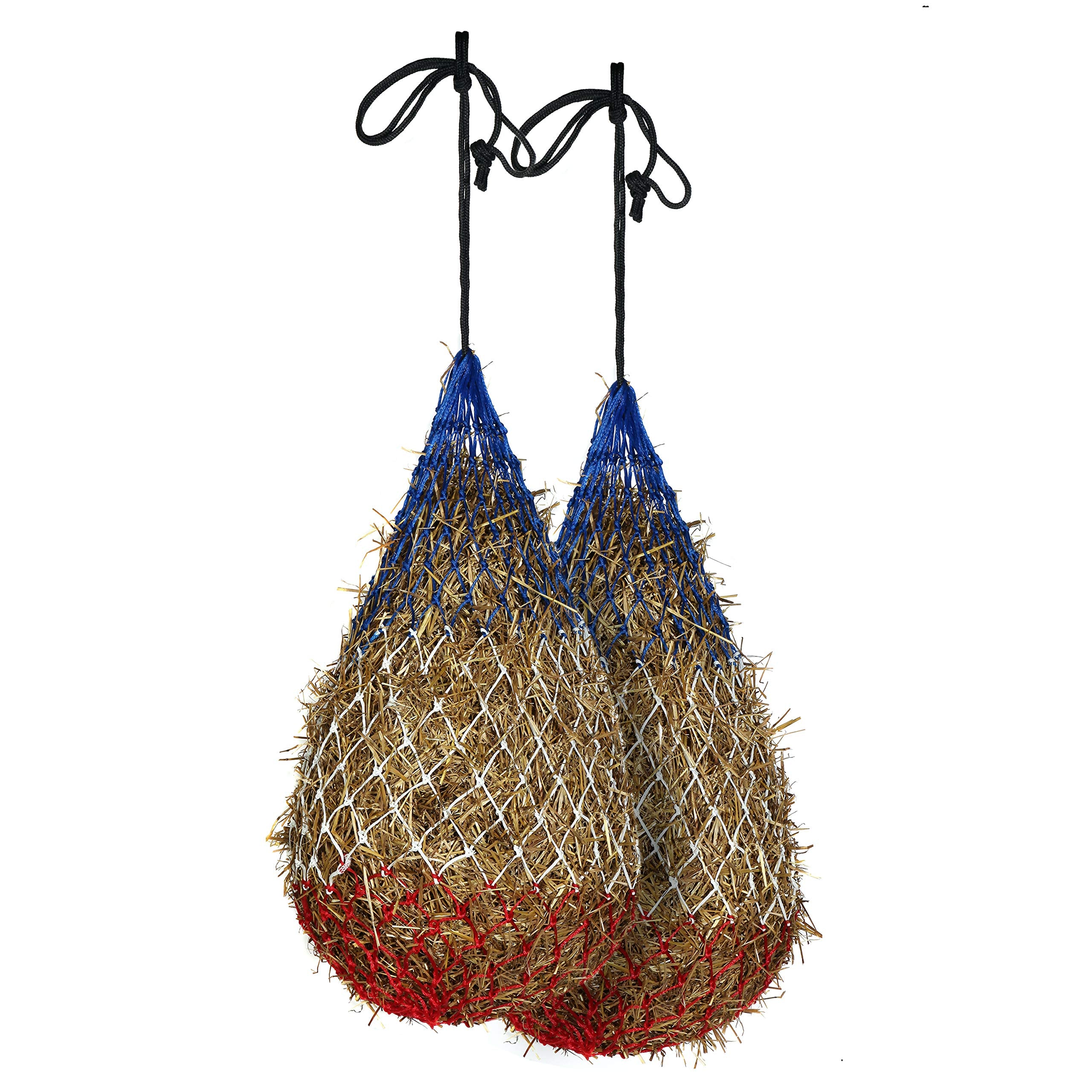 Majestic Ally 2 pcs Slow Feed 42    Hay Net for Horses, Strong Small 2x2    Holes, Nylon Rope Hanging, Adjustable Travel Feeder