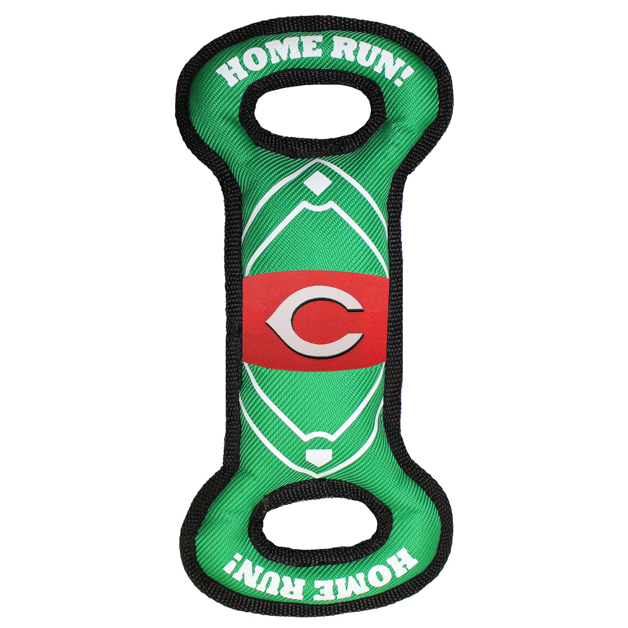 Mlb Cincinnati Reds Baseball Field Dog Toy With Double Rim Stitching & Inner Squeaker