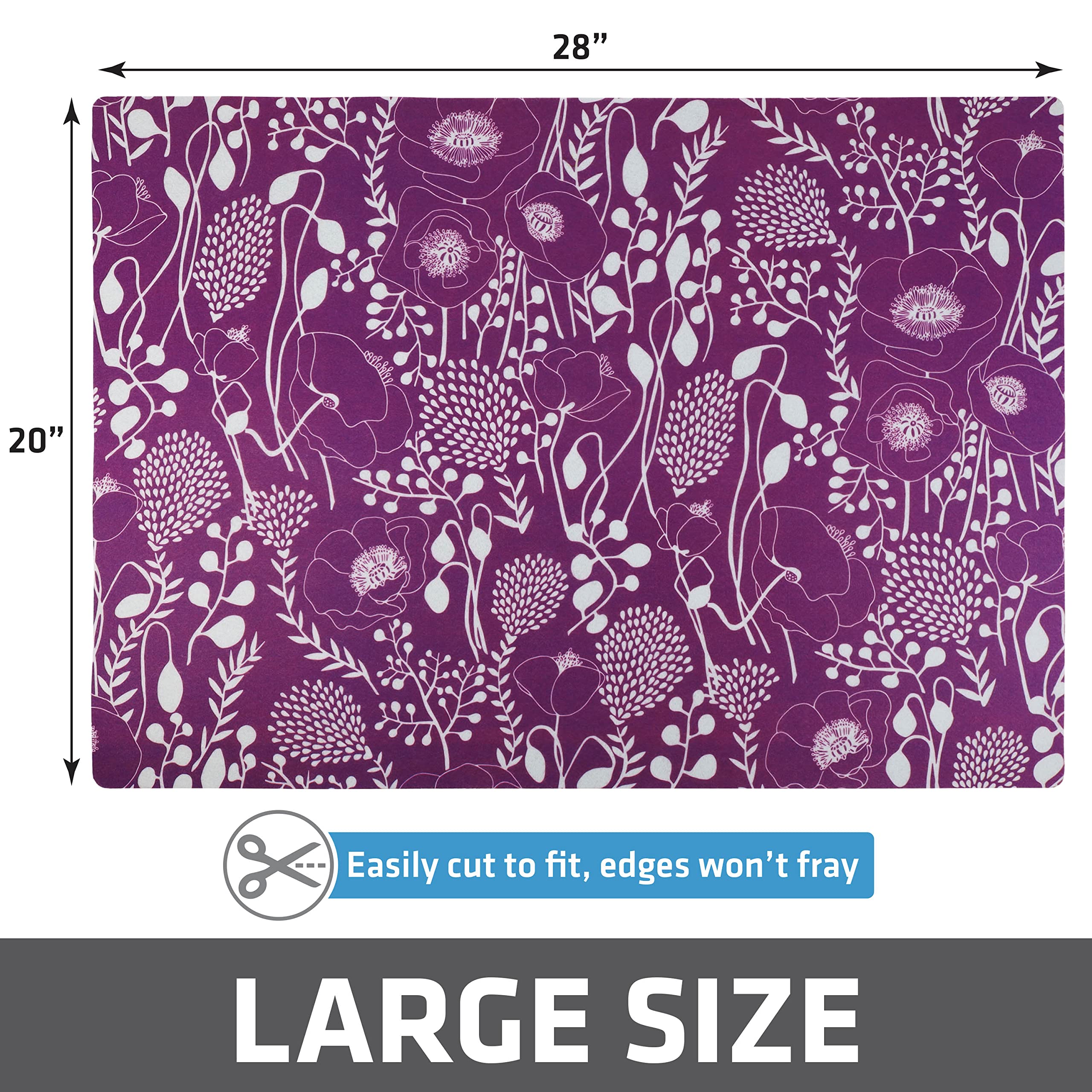 Drymate Original Cat Litter Mat, Contains Mess From Box For Cleaner Floors, Urine-Proof, Soft On Kitty Paws -Absorbent/Waterproof- Machine Washable, Durable (Usa Made) (20”X28”)(Good Medicine Plum)