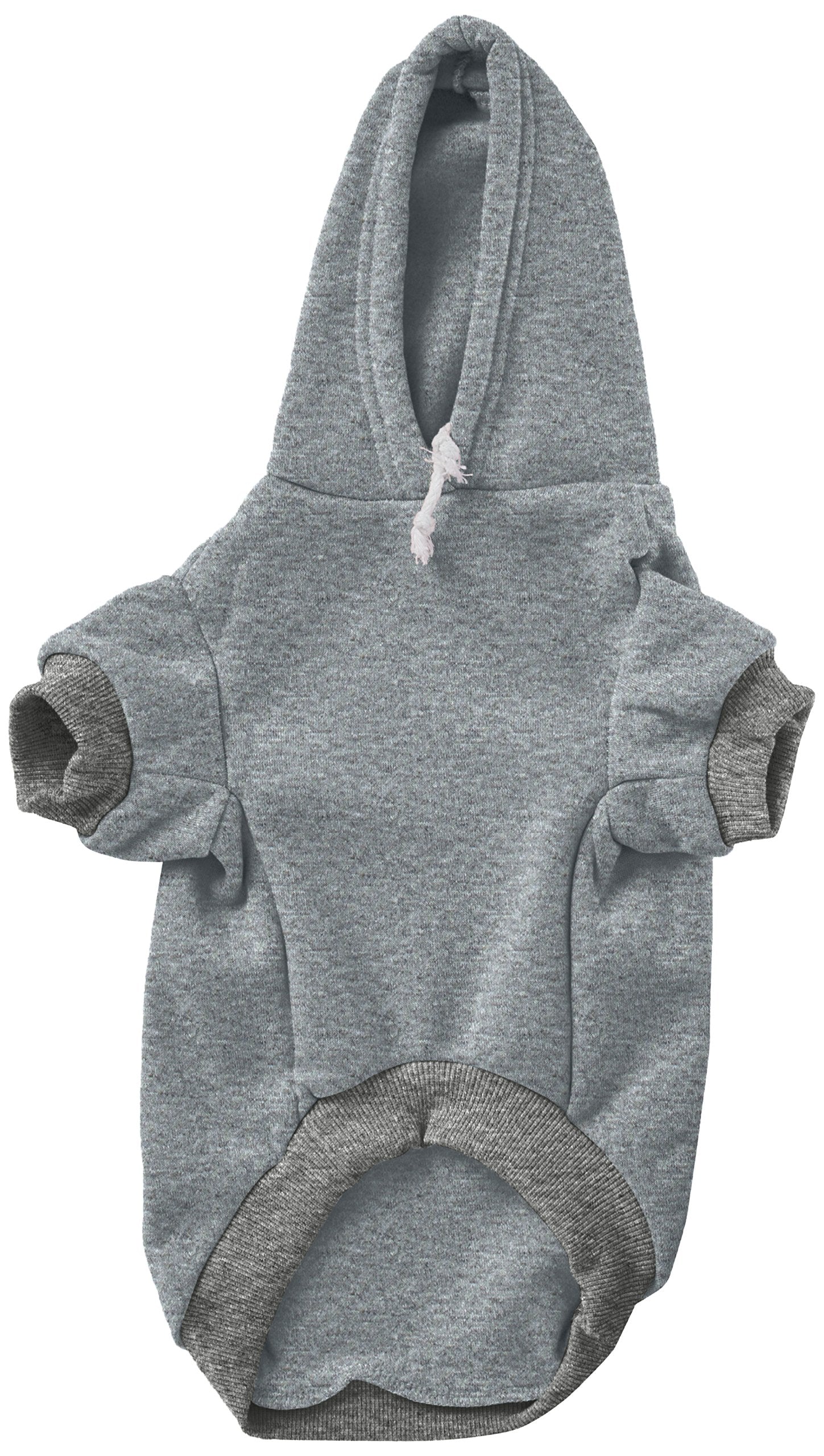 Pet, Dog & Cat Hoodie Rhinestone, "Evil" Gray XL (14-20 lbs.)