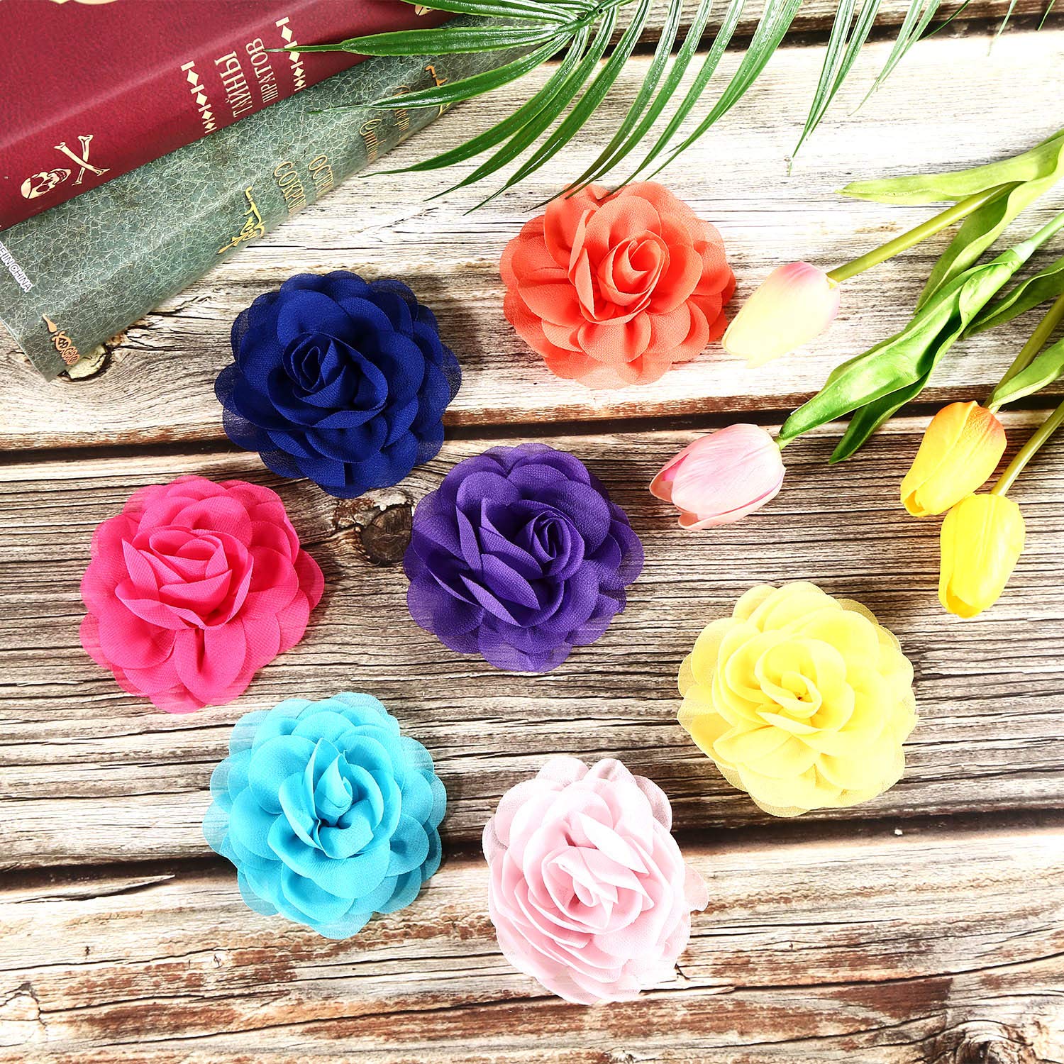 Leinuosen 20 Pcs Flower For Dog Collar Flowers Collars Pet Collar Flowers Multi Color Dog Charms Flower Pet Flower Bow Tie For Cat Puppy Dog Collar Grooming Accessories