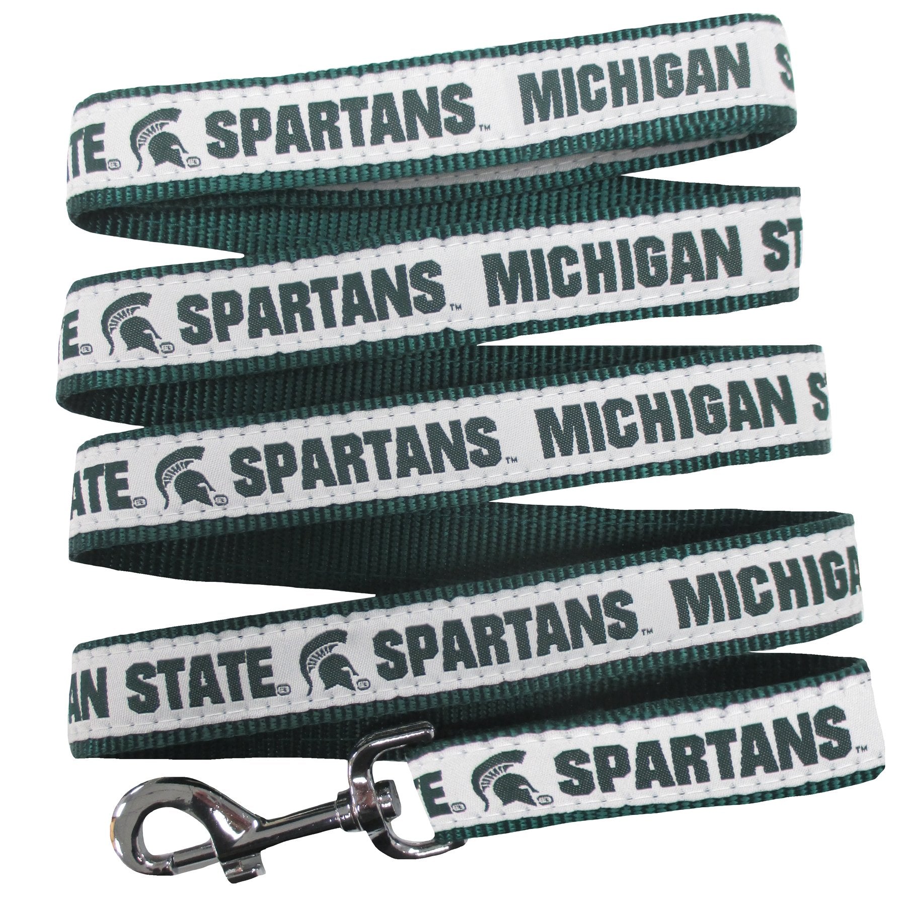 NCAA PET Leash, Large, Michigan State Spartans, Dog Leash, Shiny & Colorful Leash for Dogs & Cats Licensed by The NCAA