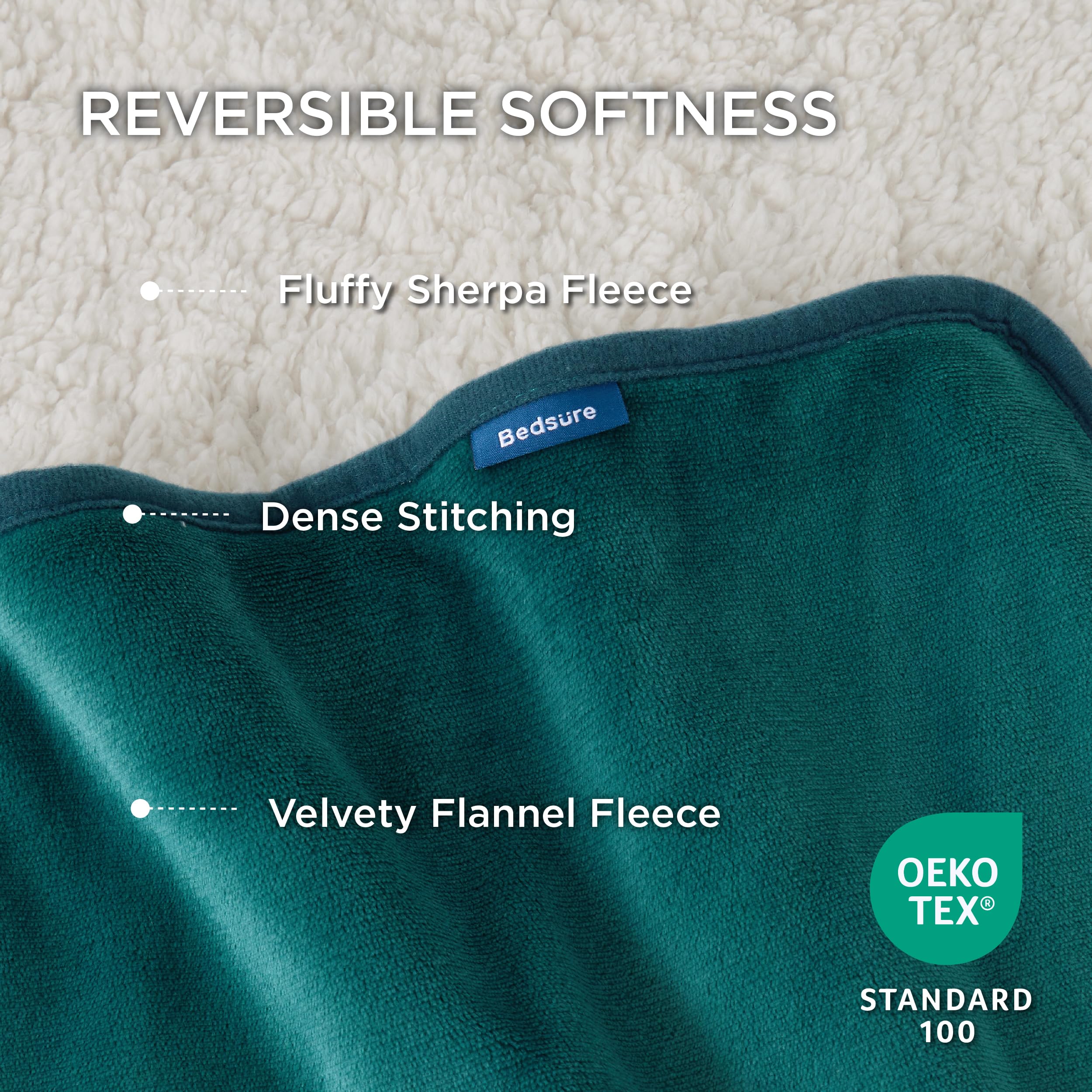 Bedsure Waterproof Blanket For Bed - Sherpa Fleece Waterproof Dog Blankets For Large Dogs, Pet Blankets For Bed/Couch/Dog Crate,