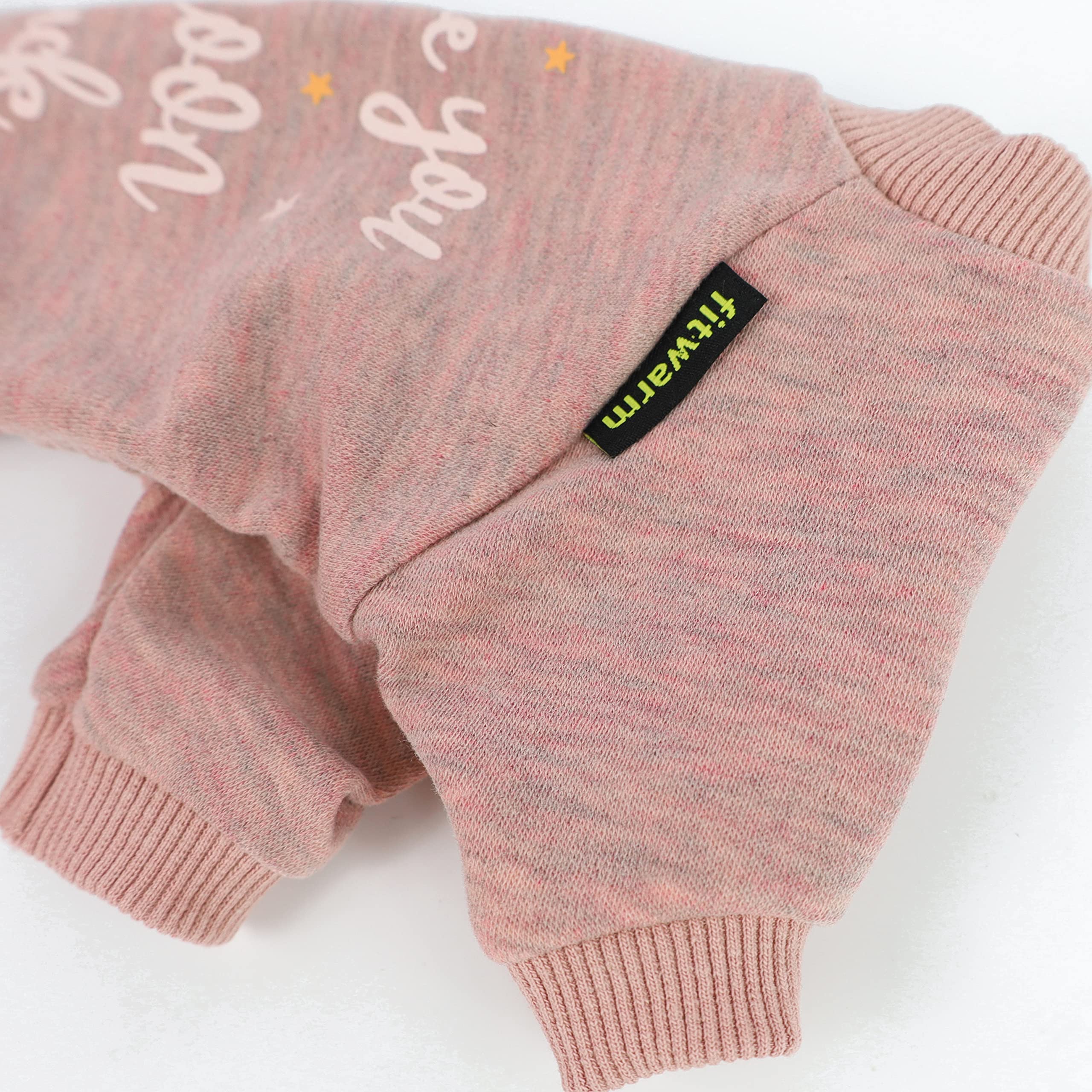 Fitwarm I Love You To The Moon And Back Dog Pajamas, Dog Clothes For Small Dogs Girl, Pet Onesie, Cat Outfit, Mid-Weight Velvet,