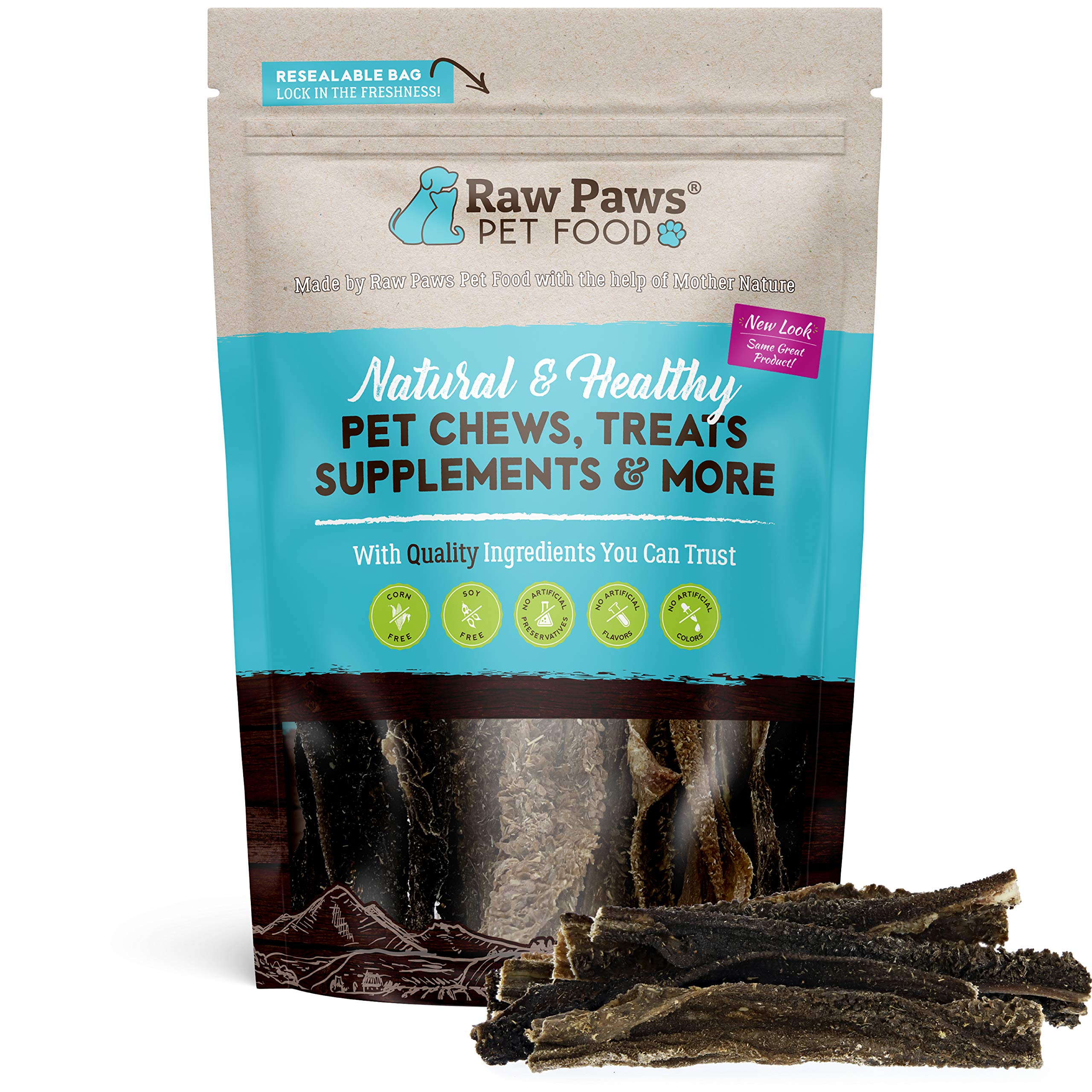 Raw Paws Green Lamb Tripe Sticks for Dogs, 10-Pack - Single Ingredient, Crunchy Green Tripe Lamb Dog Treats - Grass-Fed, Free Ra