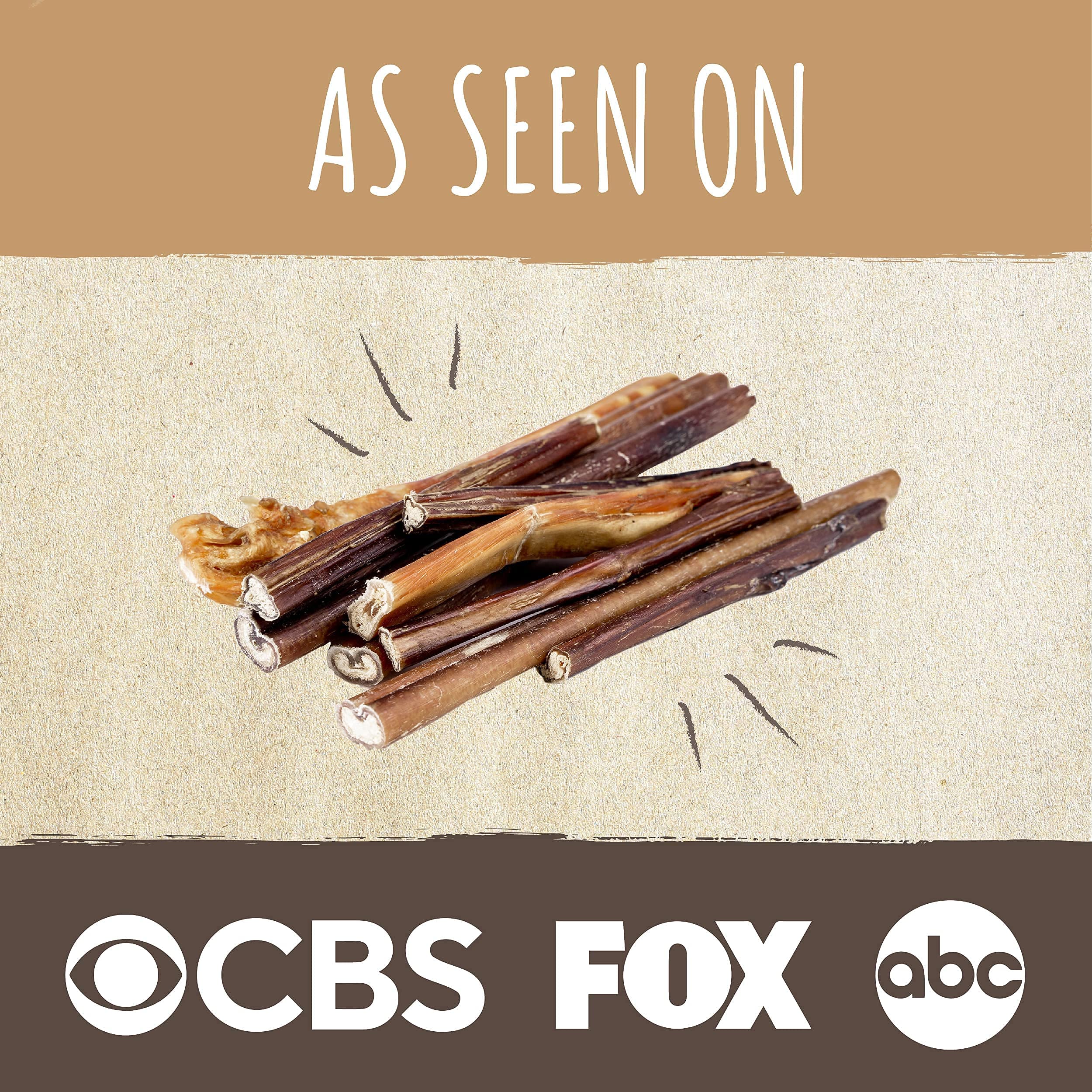 Mighty Paw Naturals Large Bully Sticks for Dogs, Protein Rich Dog Chews from Grass-Fed Beef | Thick Bully Sticks for Dental Heal