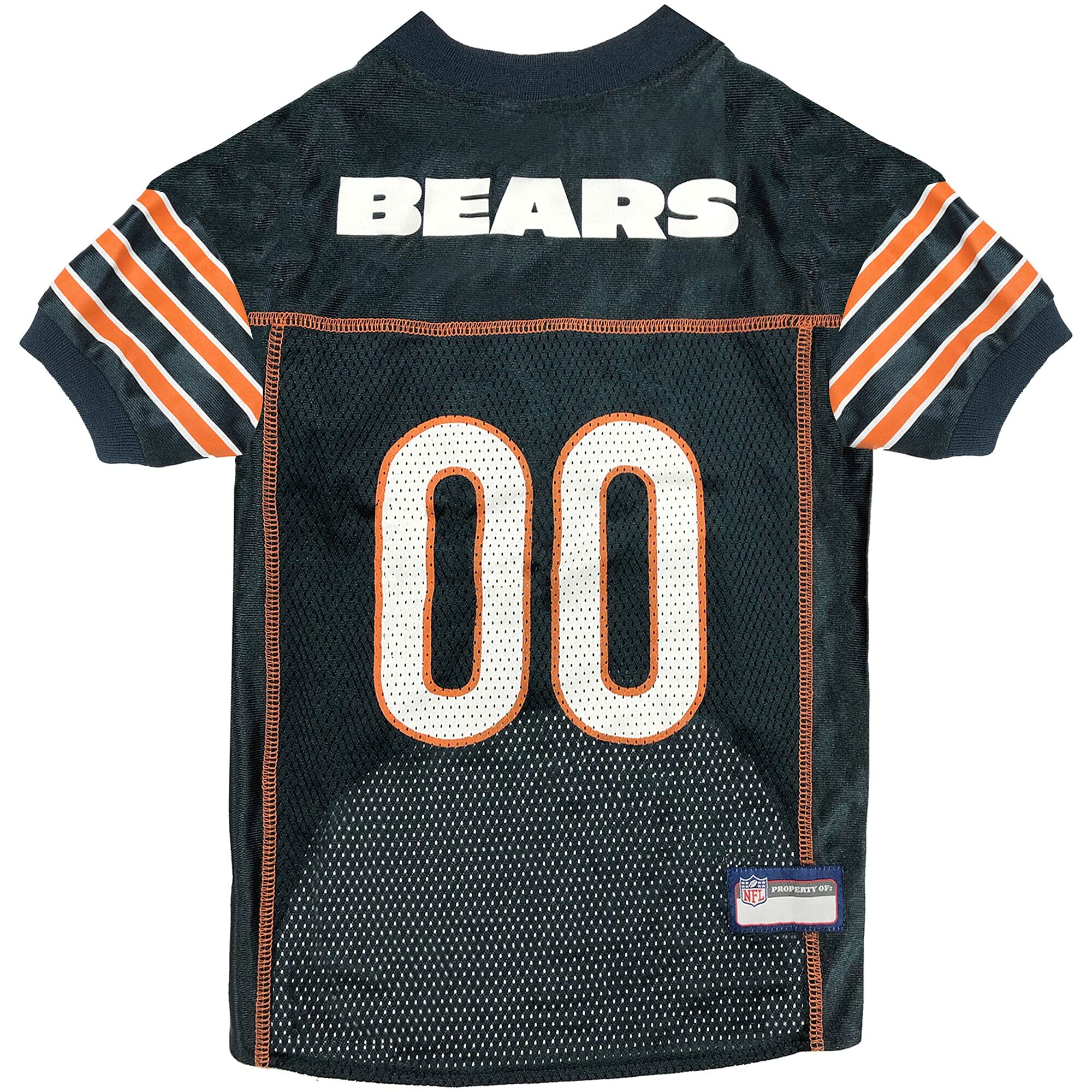 Pets First NFL Chicago Bears Dog Jersey, Size Small. Best Football Shirt Costume for Dogs & Cats. Licensed Pet Apparel