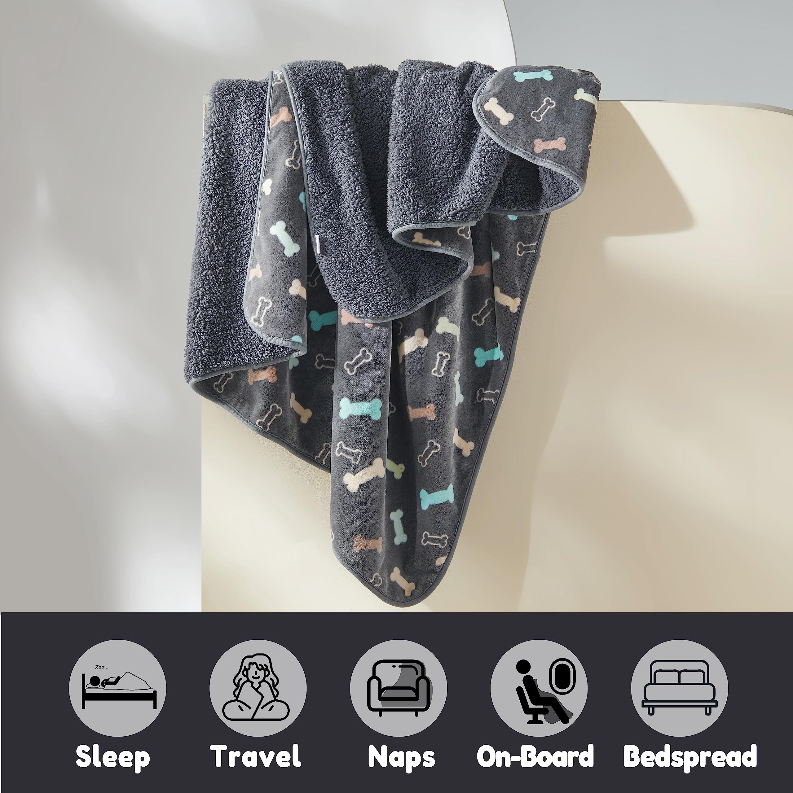 Allisandro Waterproof Blanket For Couch, Chairs, Car, Or Bed, Machine Washable 3 Layer Waterproof Furniture Protector With Cute