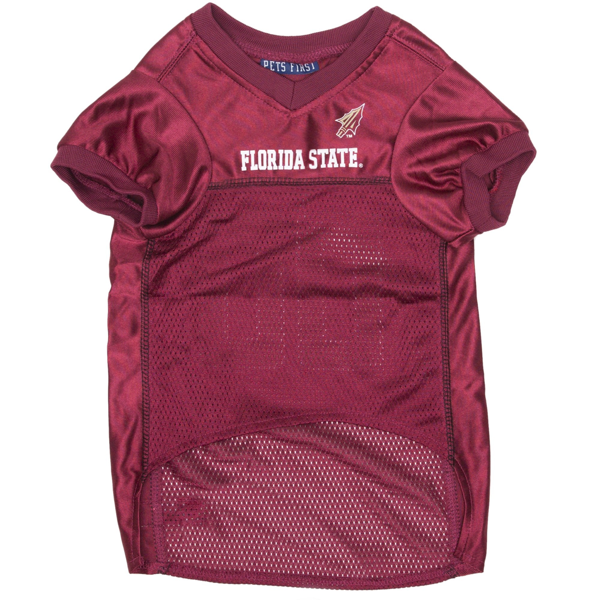Pets First NCAA College Florida State Seminoles Mesh Jersey for DOGS & CATS, X-Large. Licensed Dog Jersey with your Favorite Foo
