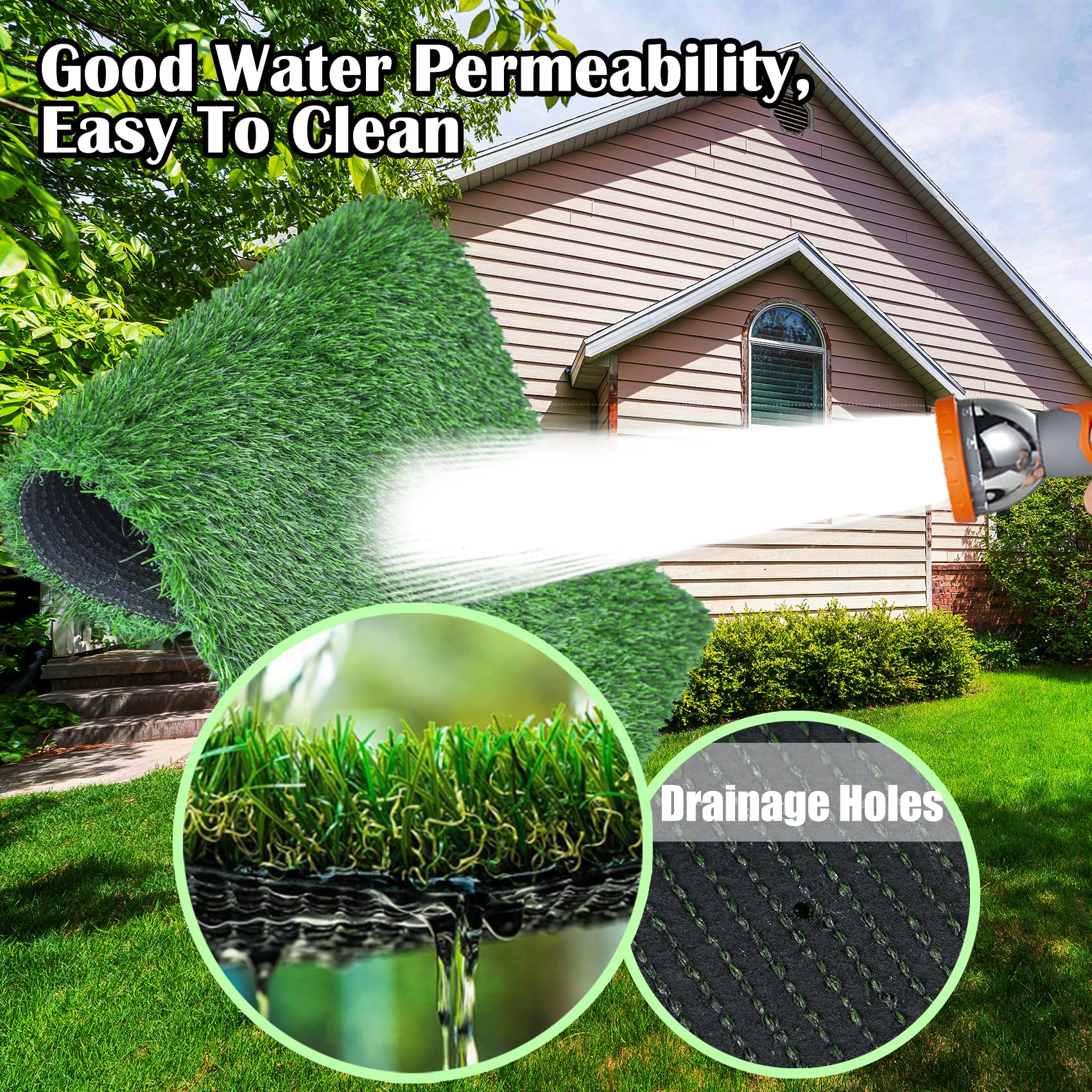 Globreen Artificial Grass For Dogs To Pee On, 39.4' X 31.5' Puppy Turf Potty Training Tray, Thick & High Drainage Pets Fake Grass