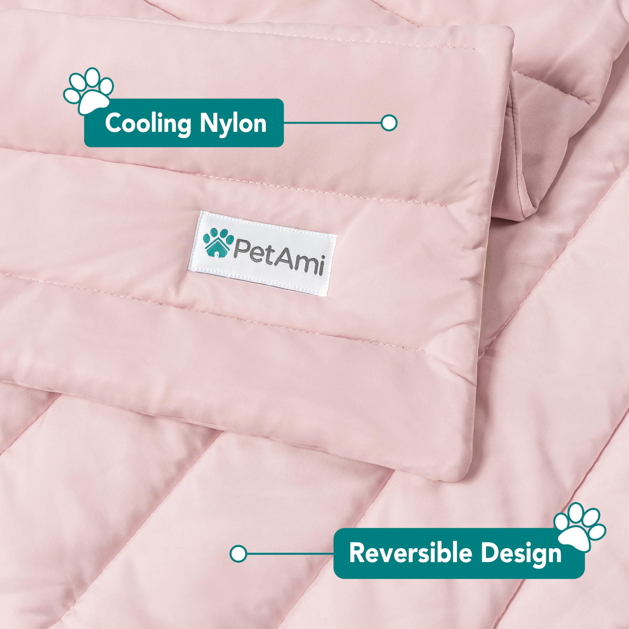 PetAmi Cooling Mat for Dog, Premium Pet Cooling Blanket for Crate Kennel, Indoor Cat Cool Sleeping Pad, Q-MAX Cold Sofa Couch Co