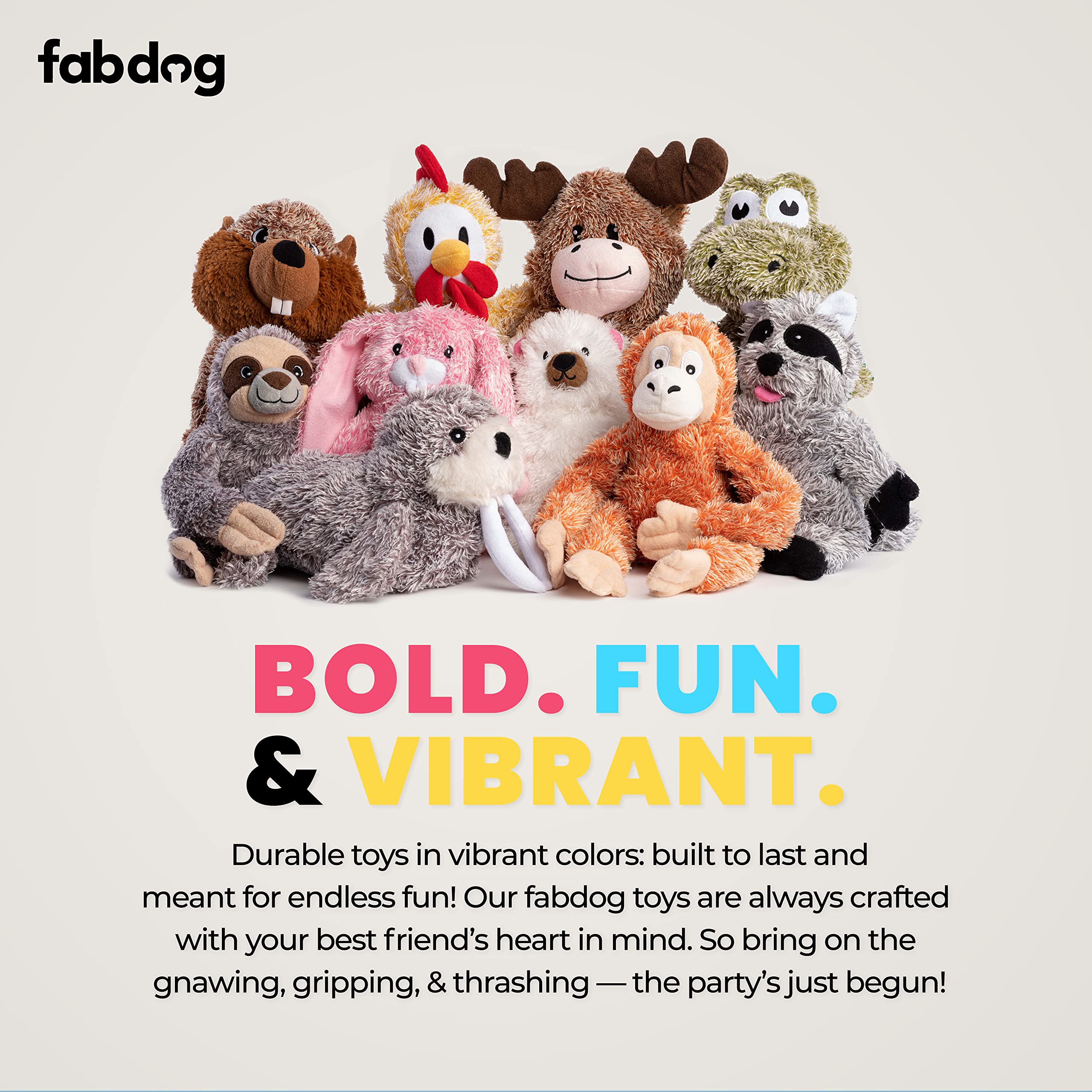 Fabdog Fluffies Dog Toys - Squeaky Plush Dog Toy For All Breeds - Cute Animal-Themed Puppy Toys Make For Ideal Gift - Fun Nylon Dog Toys With Squeak| Small Alligator