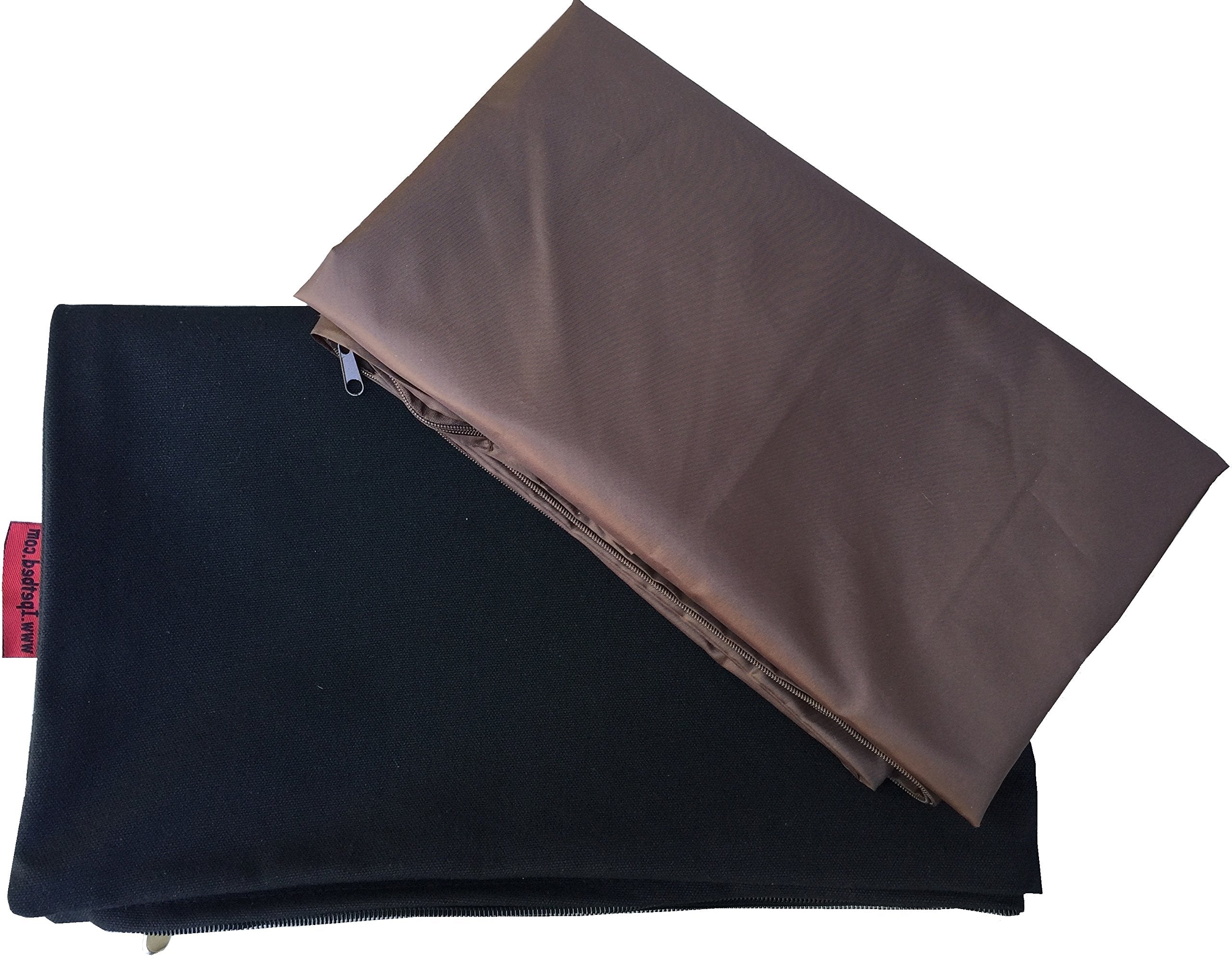 Dogbed4Less Memory Foam Dog Bed For Small To Medium Large Pet With Waterproof Internal Cover, Canvas Black External Cover 34X27X3 Inches