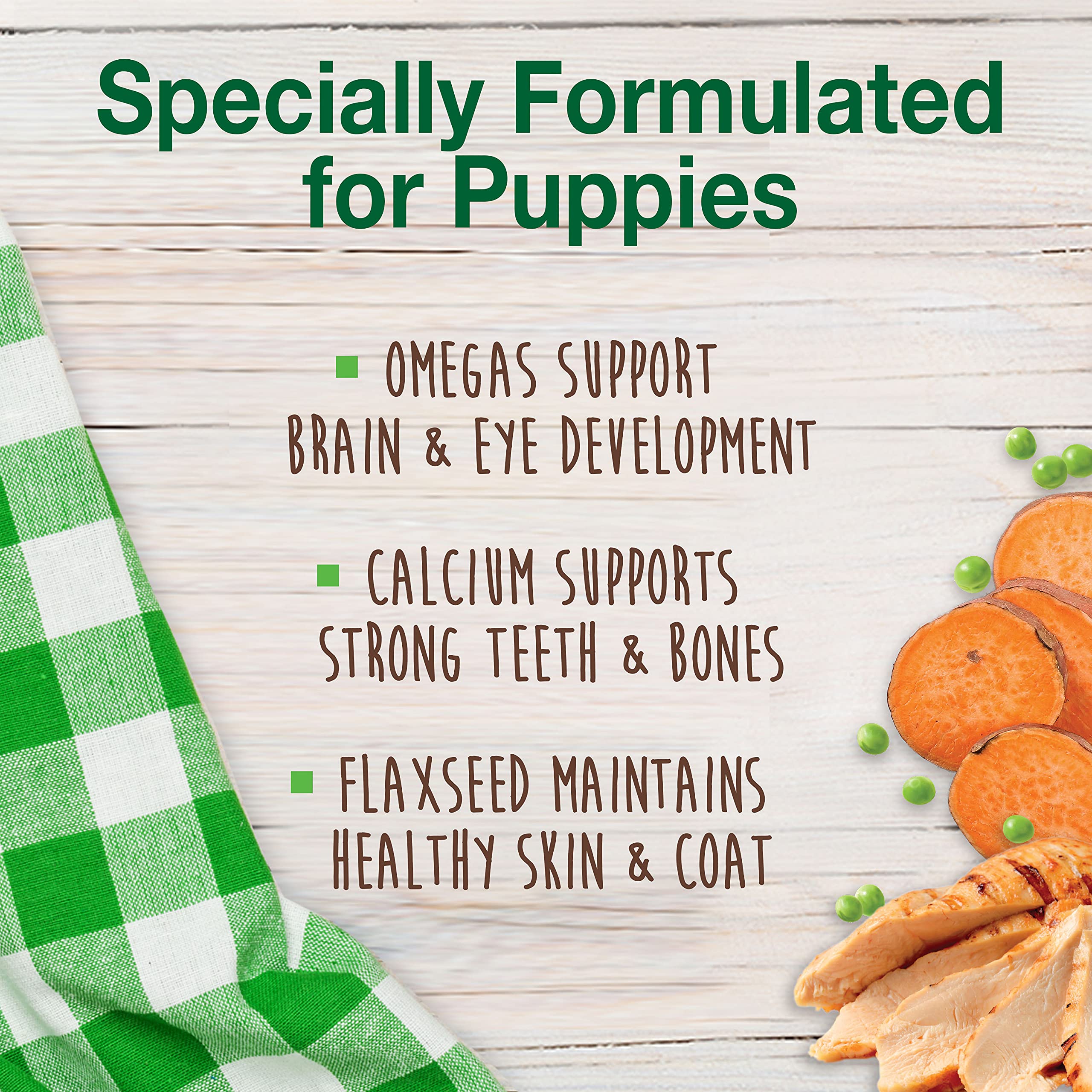 Nylabone Healthy Edibles Natural Puppy Treats - Long-Lasting Dog Treats - Puppy Supplies - Turkey & Sweet Potato Flavor, Small/R