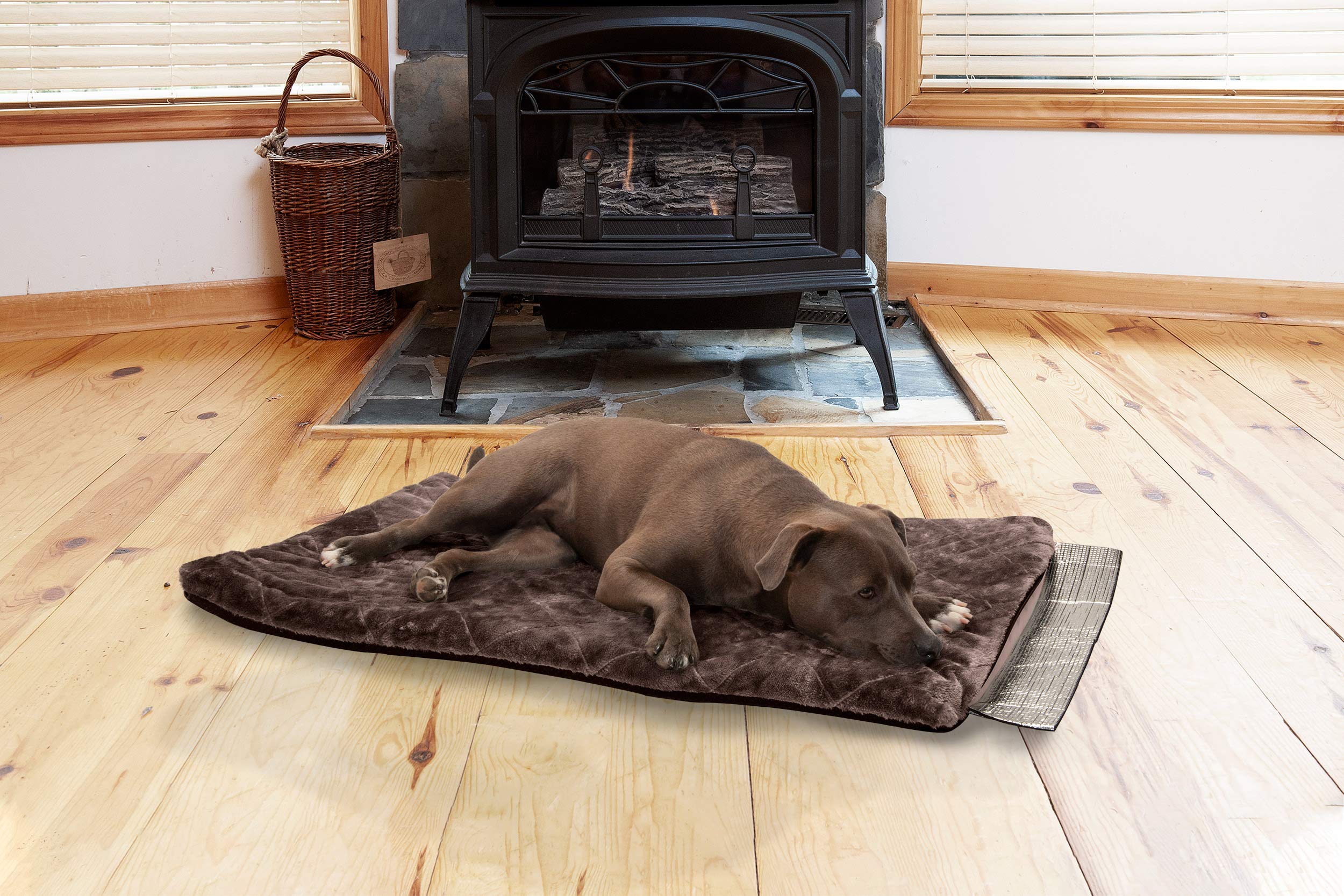 Furhaven Self-Warming Mat For Dogs Beds & Blankets, Electricity-Free & Reflects Body Heat - Thermapup Reflective Thermal Insert - Silver, Small