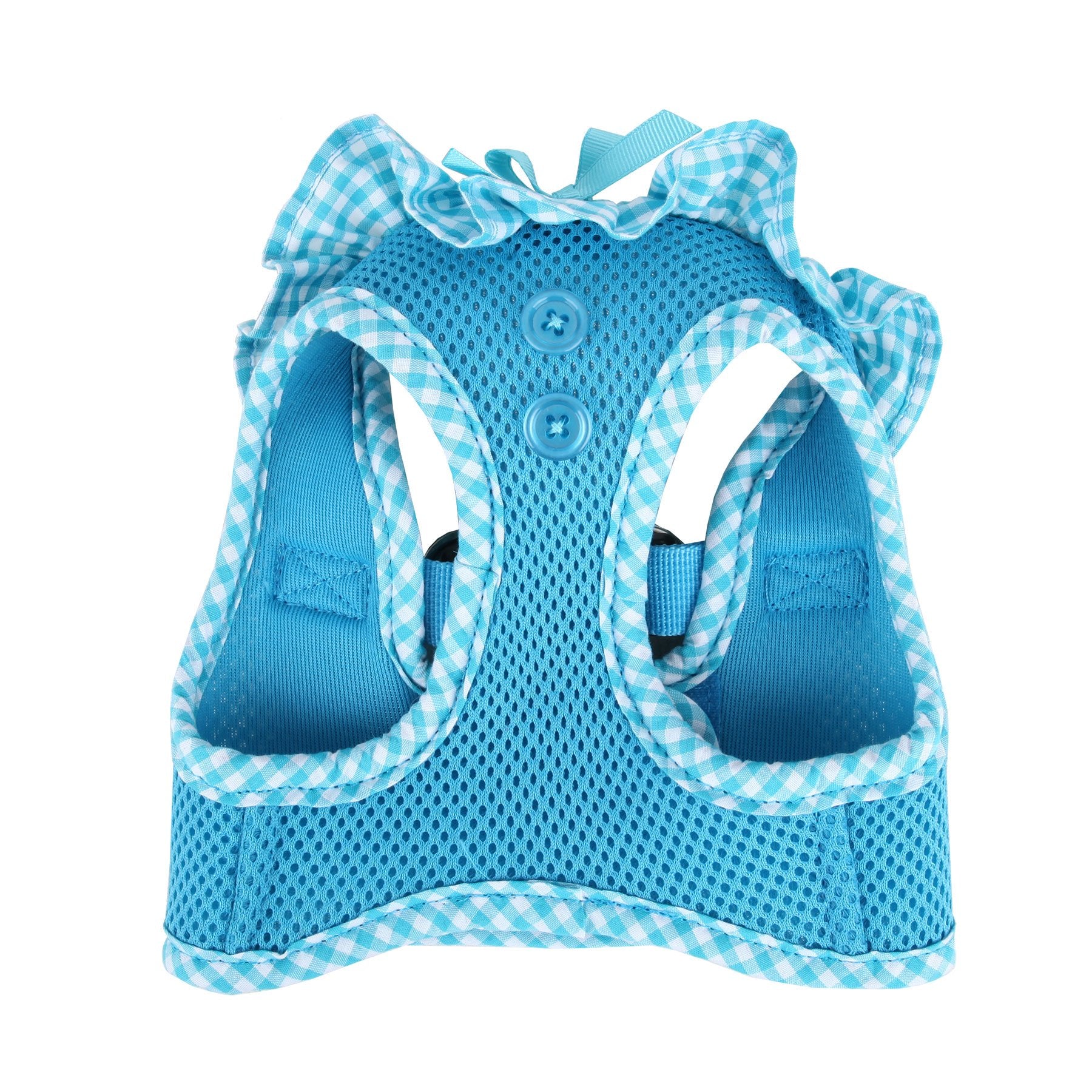 Puppia Vivien Vest Dog Harness Step-in All Season Mesh Cute No Pull No Choke Walking Training for Small Dog, Sky Blue, Large