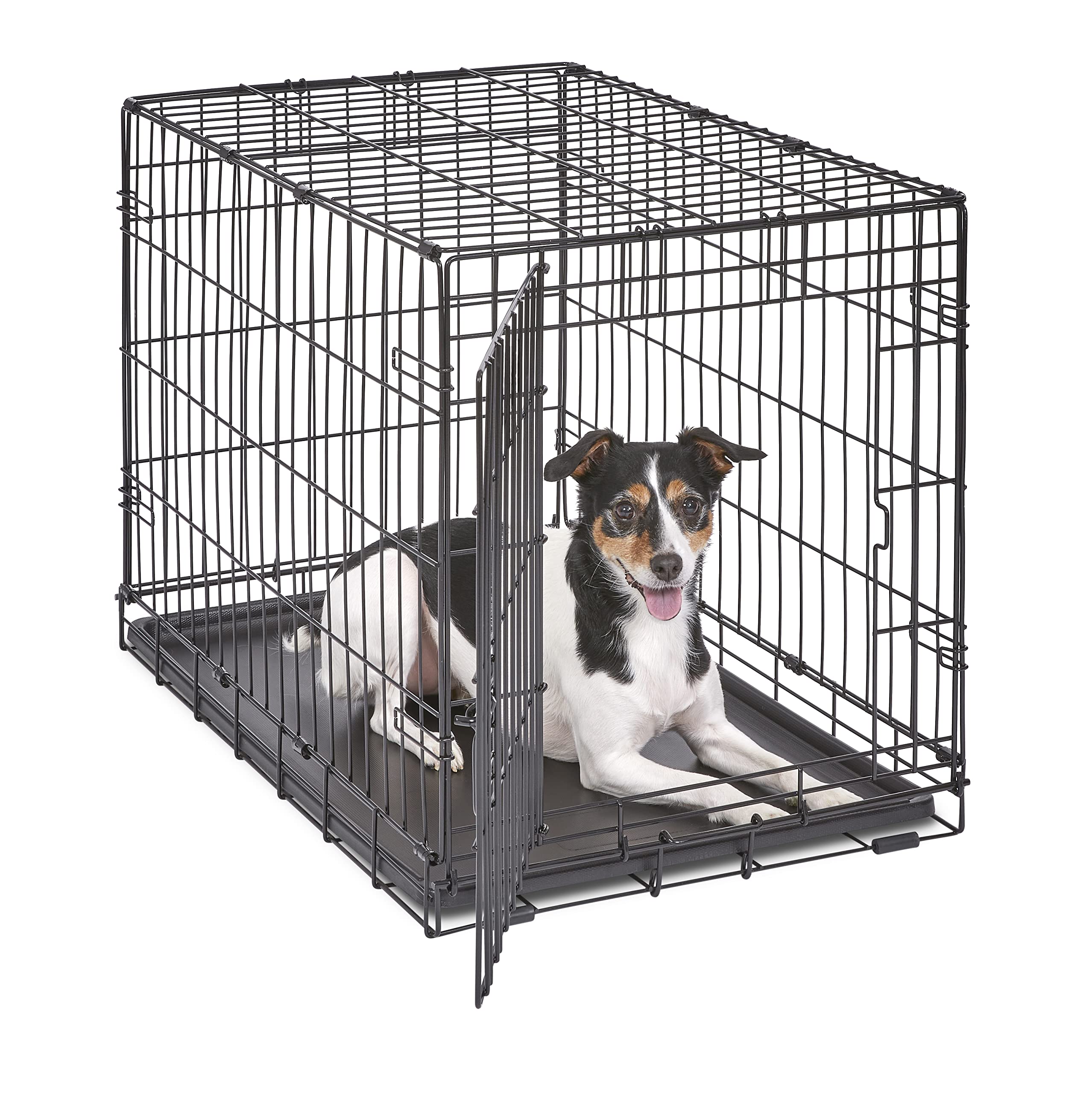 New World Newly Enhanced Singledoor New World Dog Crate, Includes Leak-Proof Pan, Floor Protecting Feet, & New Patented Features, 30 Inch
