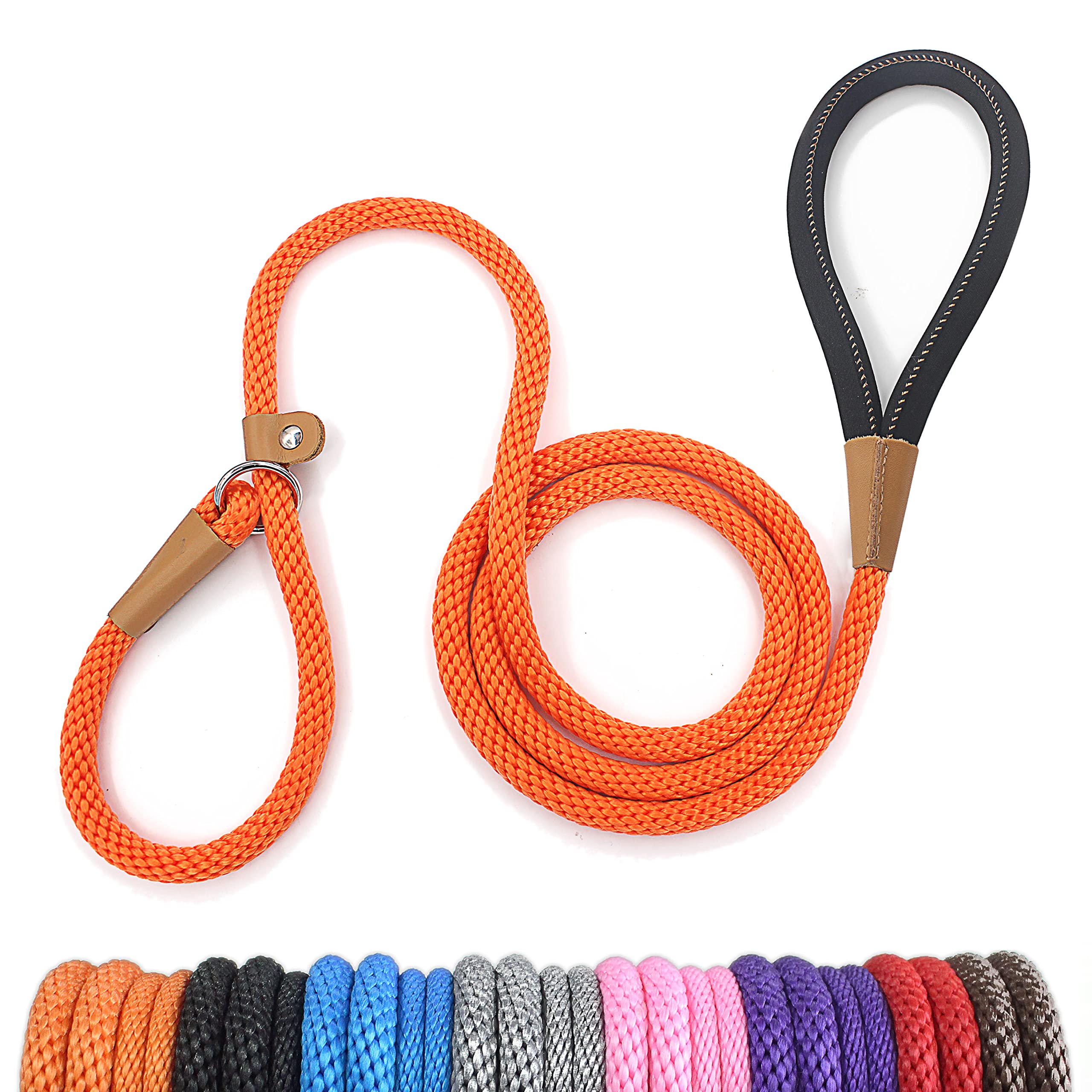 Lynxking 6 Ft Dog Leash Slip Lead 2 Pack Strong Heavy Duty Braided Dog Training Leash No Pull Training Lead Leashes For Medium Large And Small Dogs