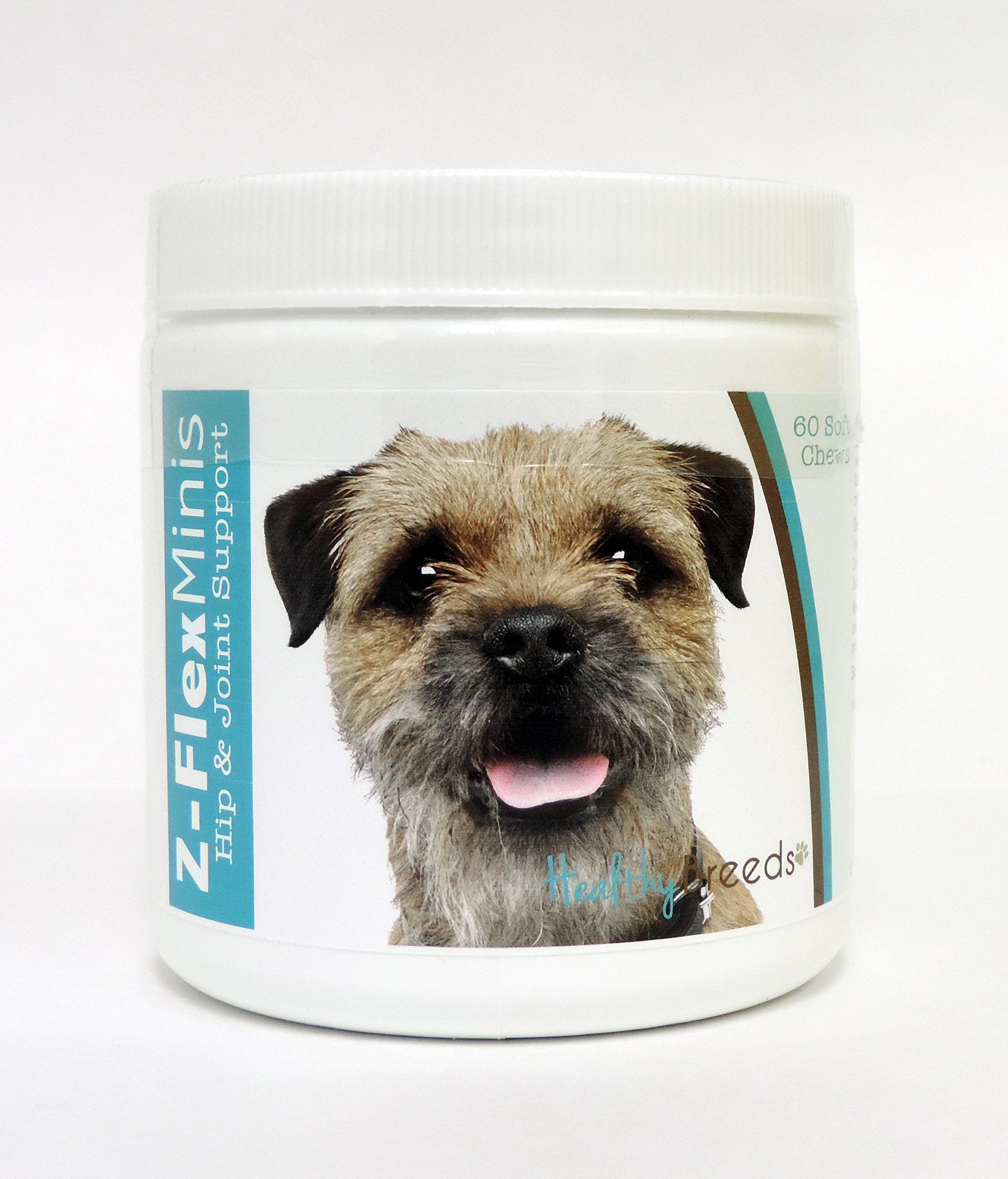 Healthy Breeds Z-Flex Minis for Border Terrier + Glucosamine + Chondroitin + Omegas - Joint Support for Improved Mobility - 60 S