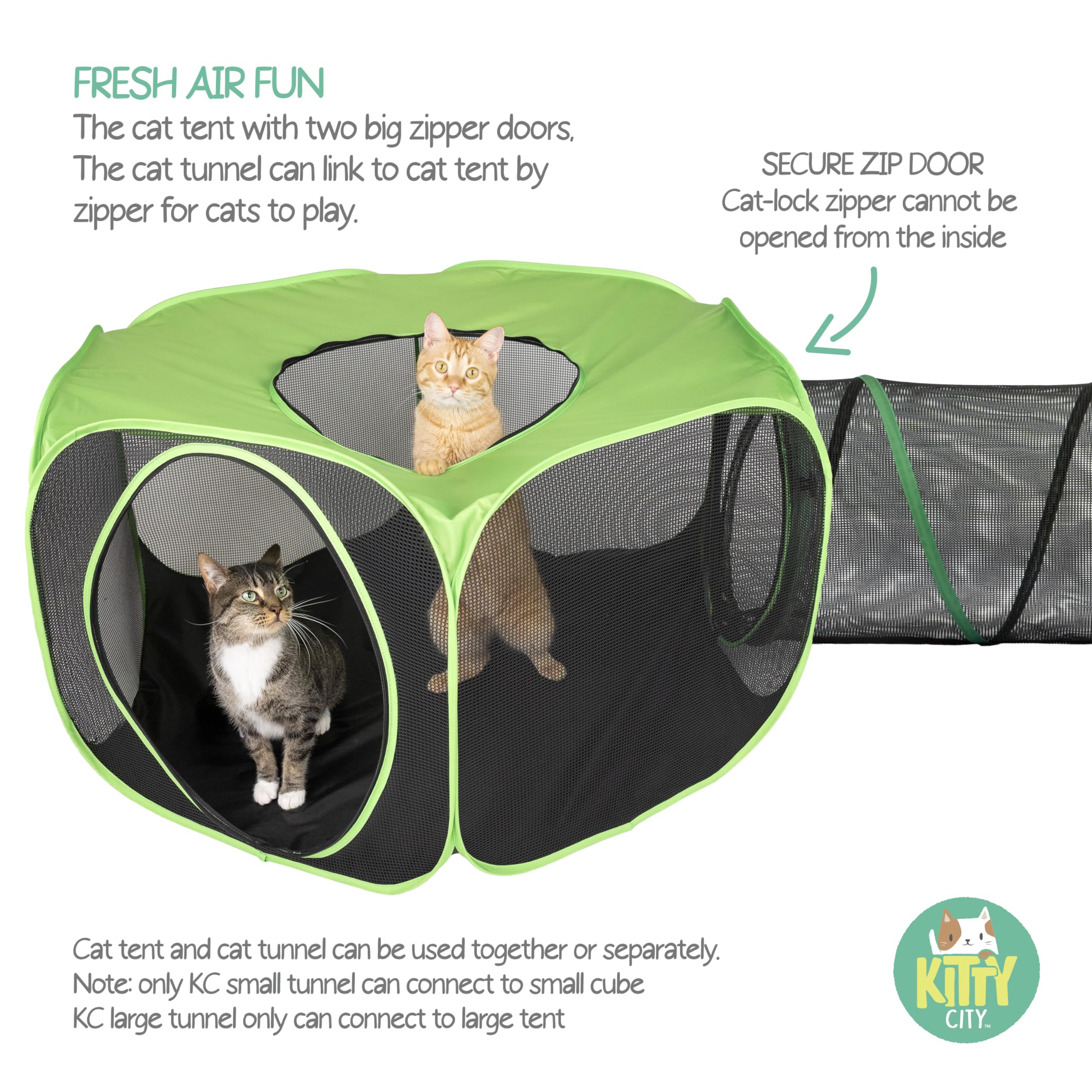 Kitty City Outdoor Catio Furniture & Play Kit for Cats, Combo/Large, Polyester, Model 22126324