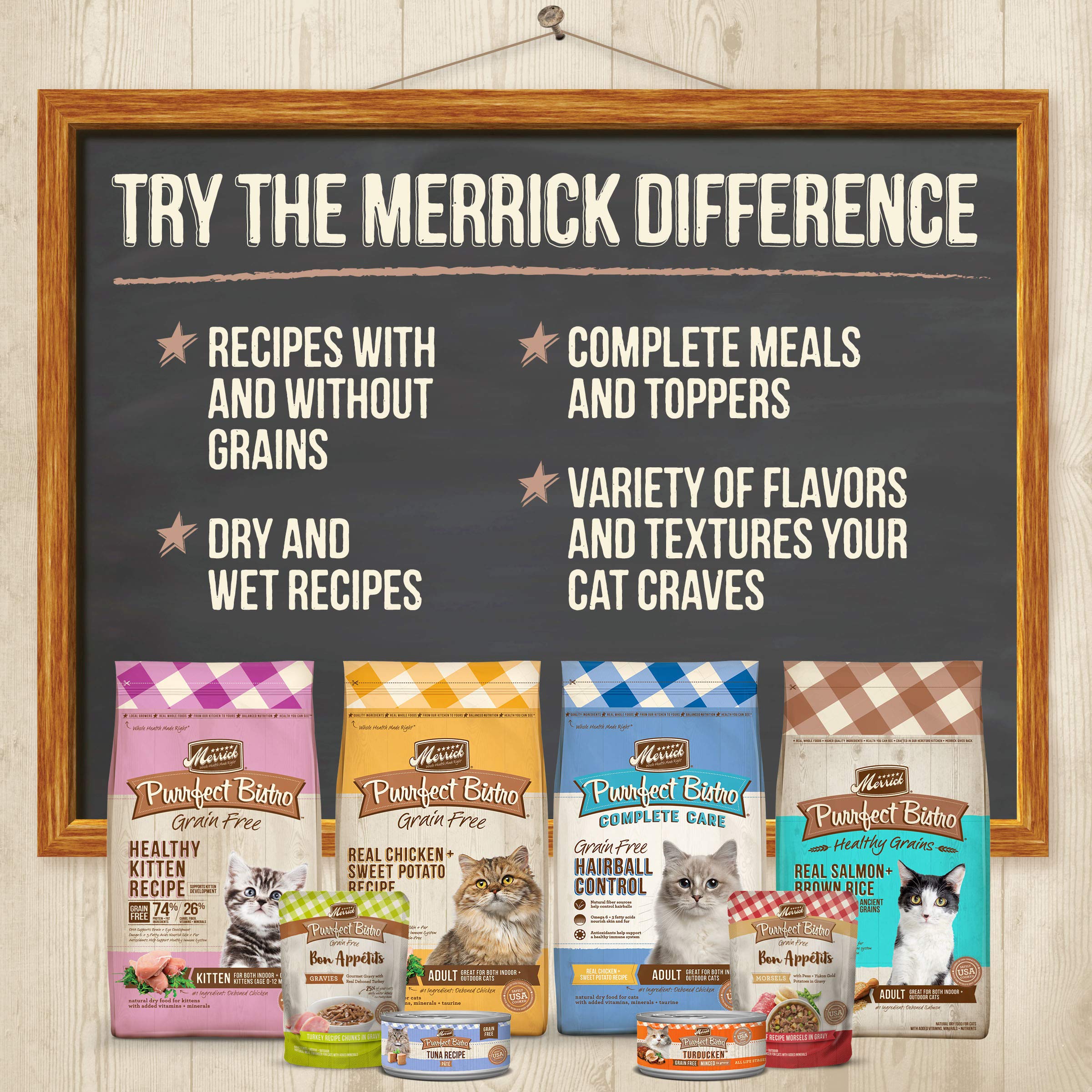 Merrick Purrfect Bistro Grain Free Premium Soft Canned Pate Chicken Wet Cat Food, Kitten Dinner Recipe - 5.5 OZ Can (Pack of 24)
