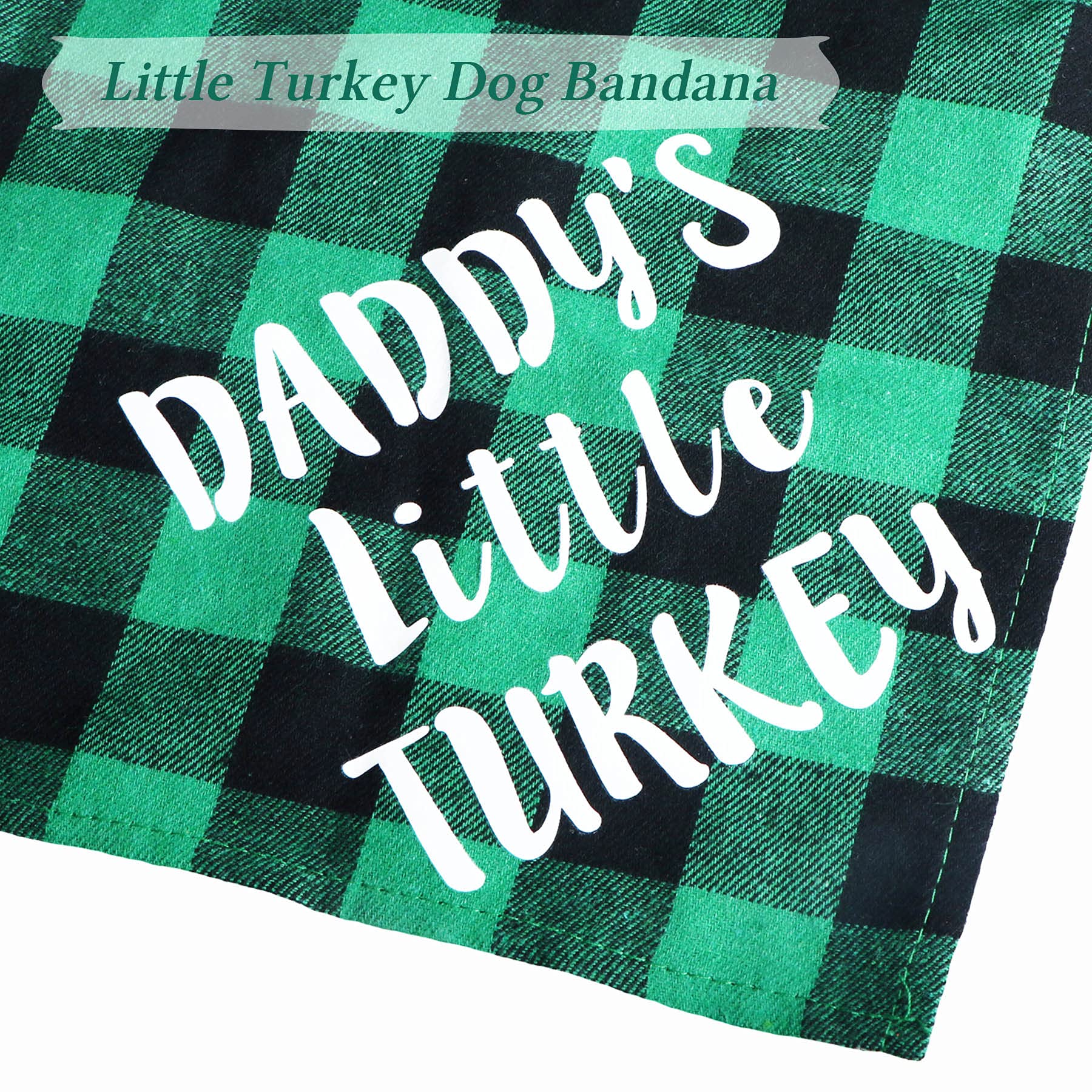 Stmk Holiday Plaid Dog Bandanas, Halloween Thanksgiving Day DaddyS Little Turkey Mamas Little Pumpkin Dog Bandana Scarf For Halloween Thanksgiving Day Dog Puppy Costume Decorations