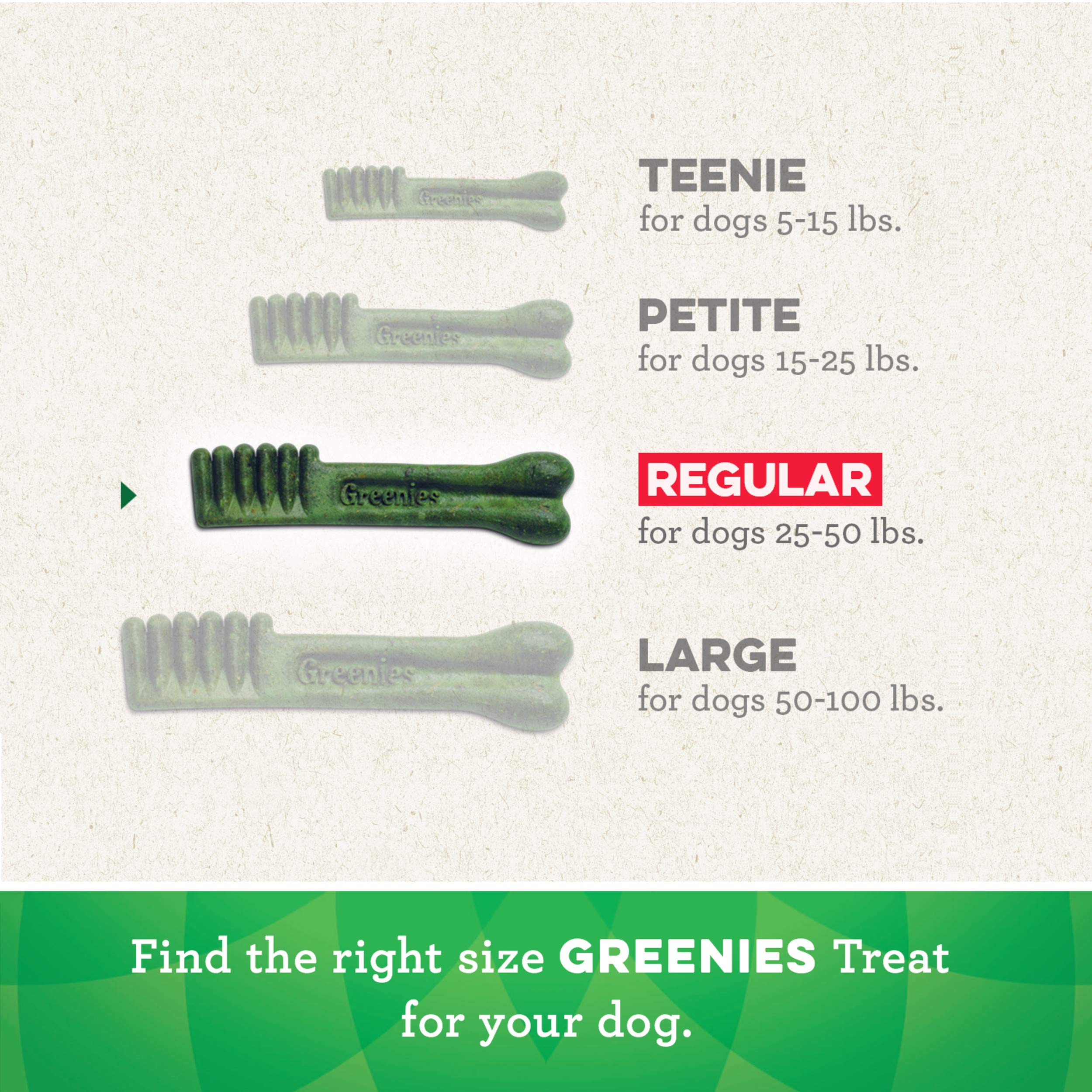 Greenies Original Regular Natural Dental Care Dog Treats, 18 oz. Pack (18 Treats)