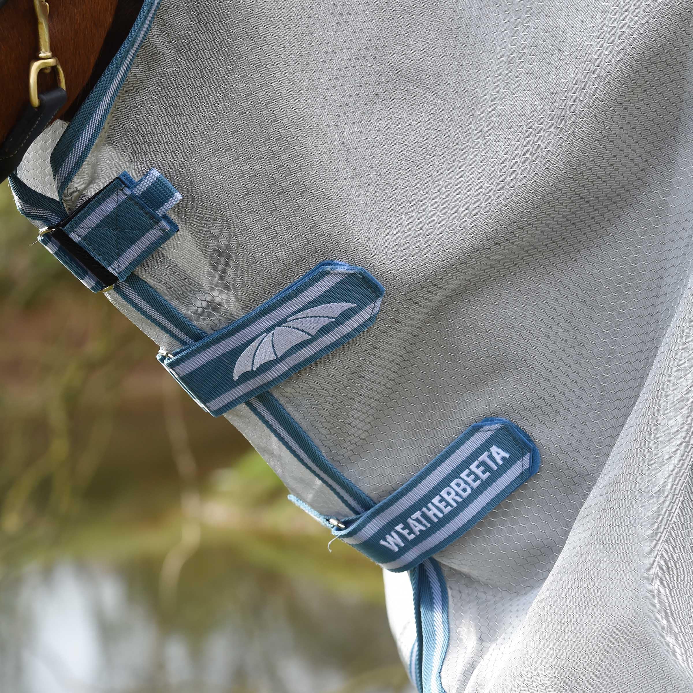Weatherbeeta Comfitec Hexi Shield Combo Neck, Silver/Teal Blue, 78'