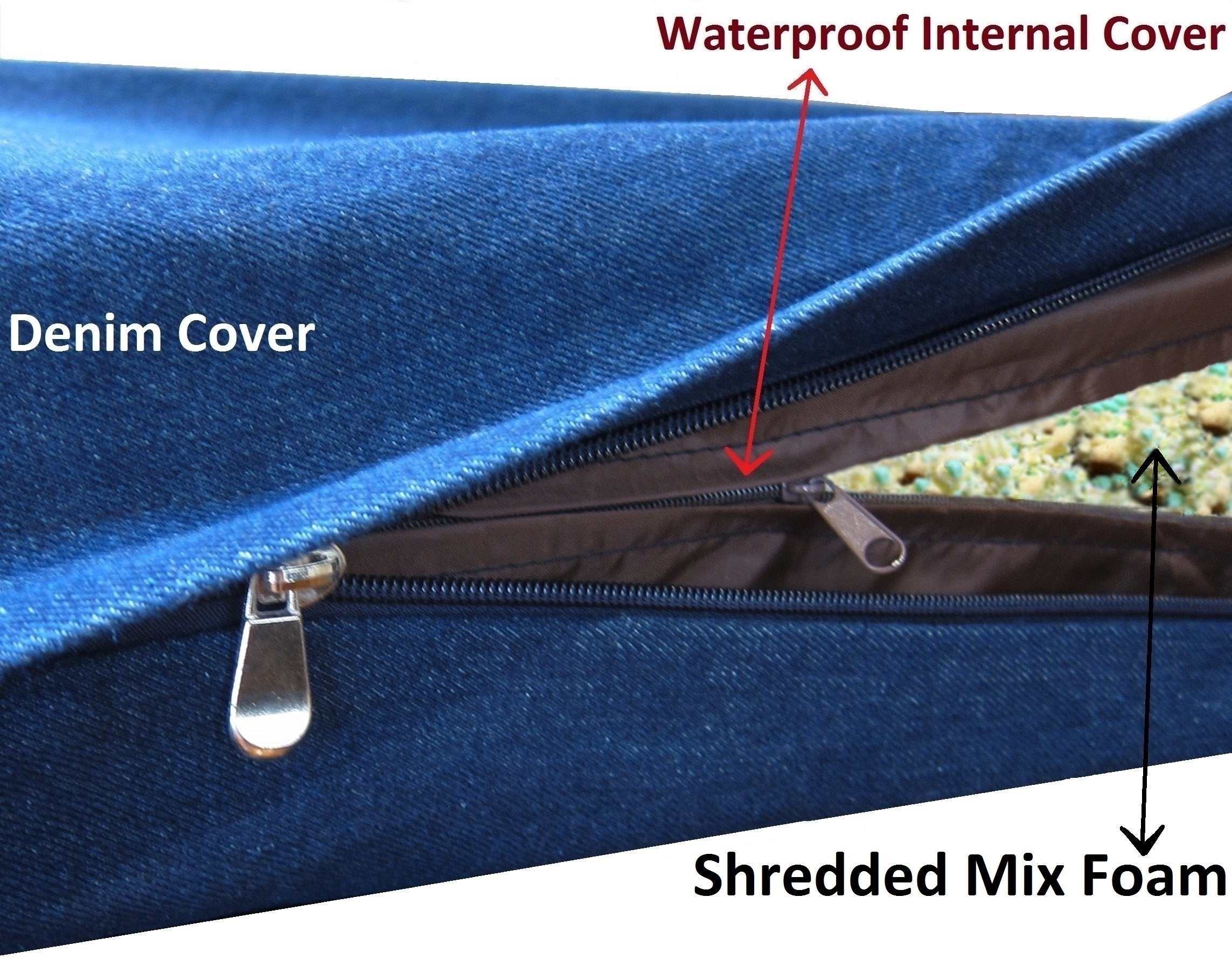 Dogbed4Less Jumbo Orthopedic Extreme Comfort Memory Foam Dog Bed For Large Dog, Waterproof Internal Case And Machine Washable Ex