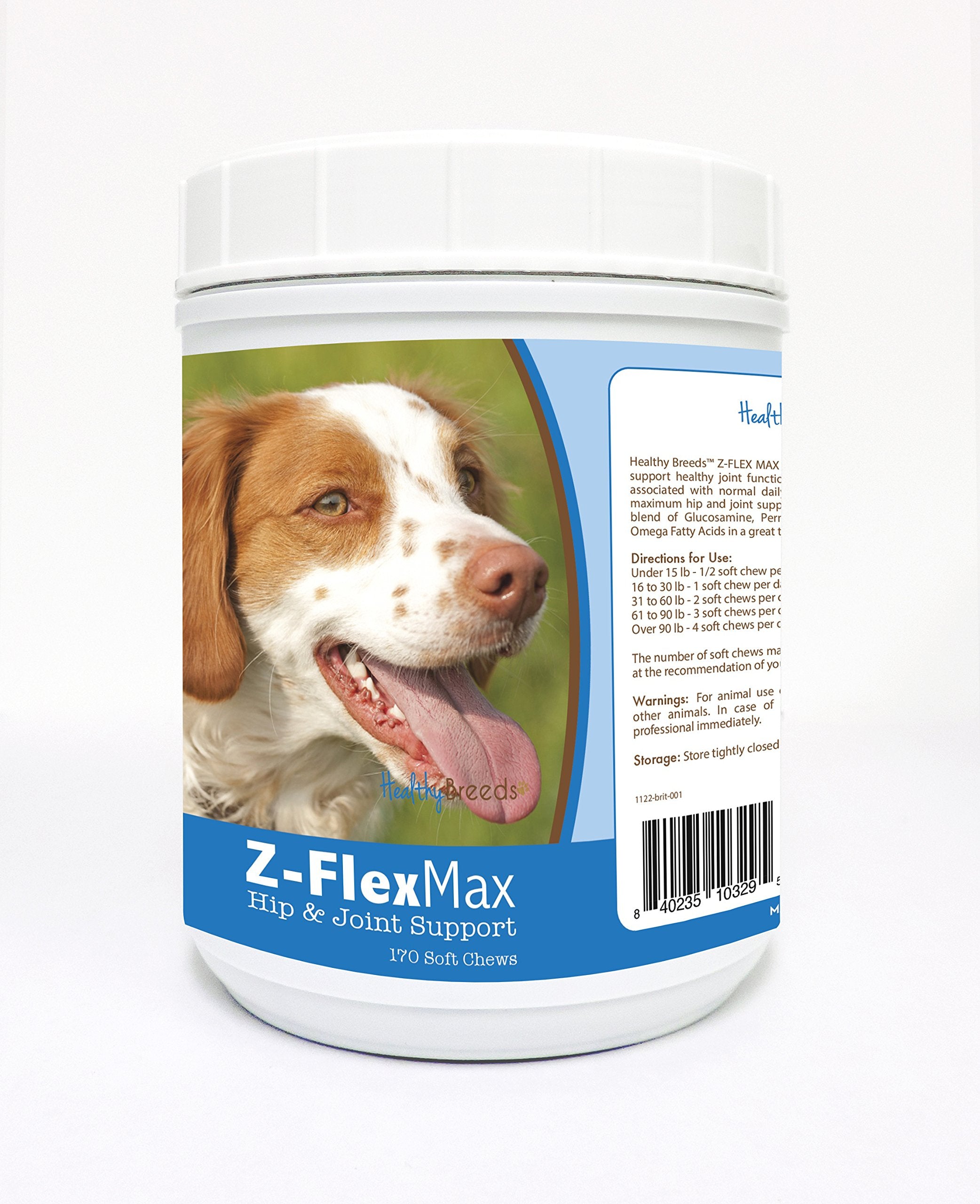 Healthy Breeds Brittany Z-Flex Max Hip and Joint Soft Chews 170 Count