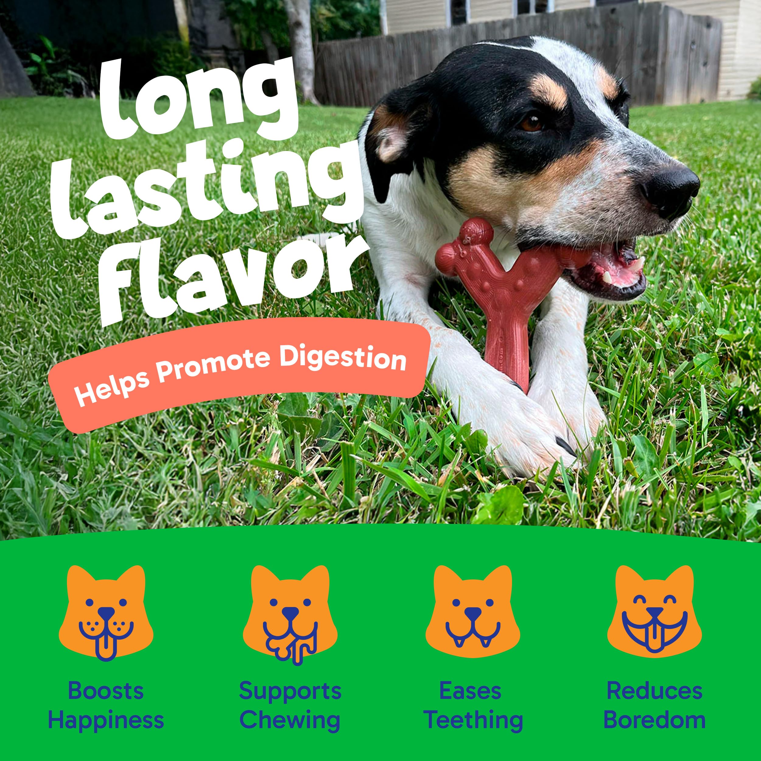 Chew'Ems Durable Chew Toys For Small Dogs | Safe, Long-Lasting & Flavorful Chew Dog Toys, Small Dog Breeds | Bacon-Flavored