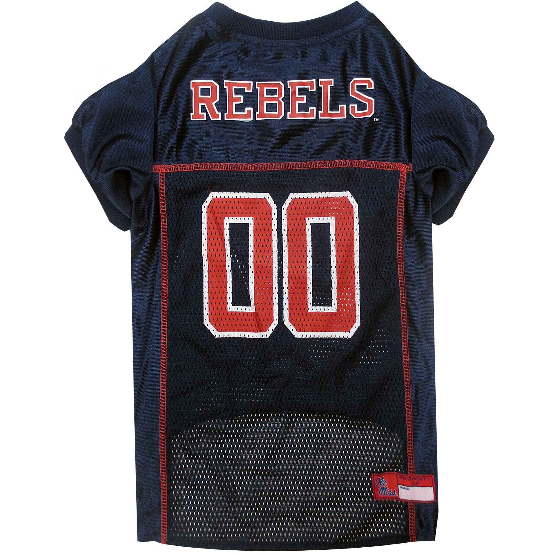 Pets First NCAA College Mississippi Ole Miss Rebels Mesh Jersey for DOGS & CATS, X-Small.Licensed Dog Jersey with your Favorite 