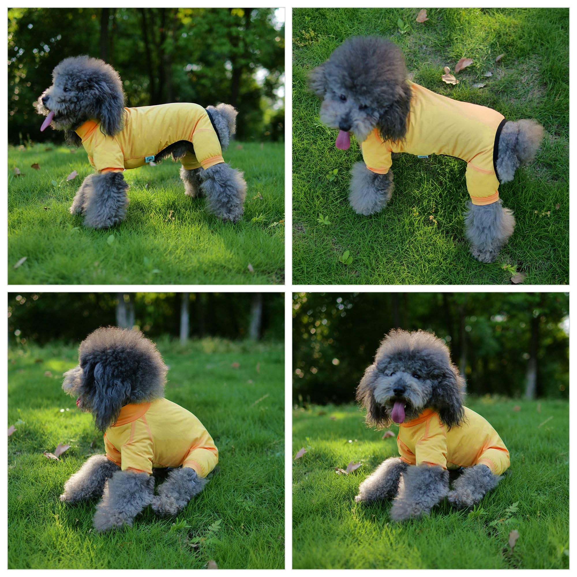 Lovelonglong Dog Jumpsuit With Uv Protection And Quick-Dry Fabric For Spring Summer Pet Pajamas Yellow 2Xl