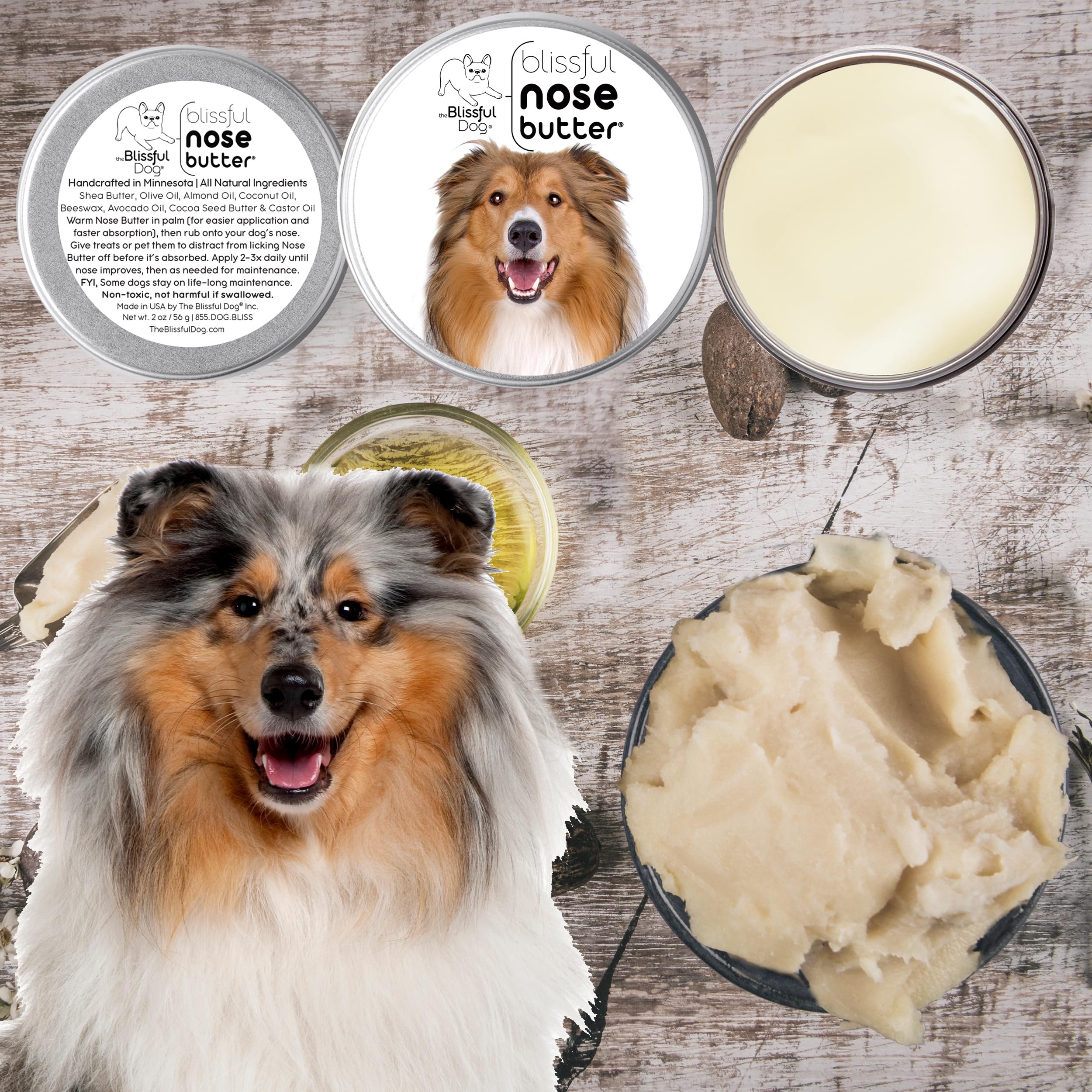The Blissful Dog Collie Nose Butter - Unscented, 1 Ounce, Model UNSC-1OZ-COLLIE