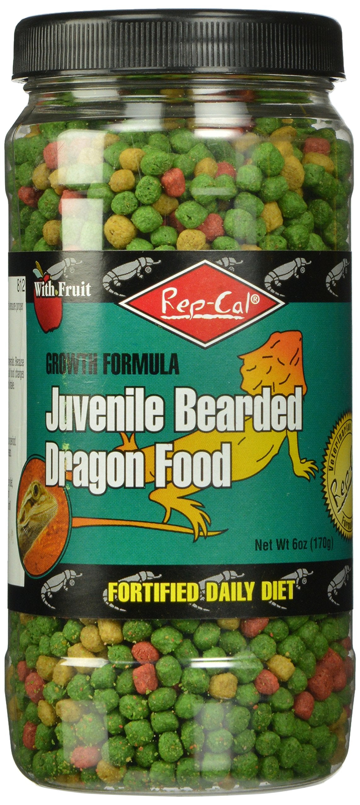 Rep-Cal Srp00812 Juvenile Bearded Dragon Pet Food, 6-Ounce