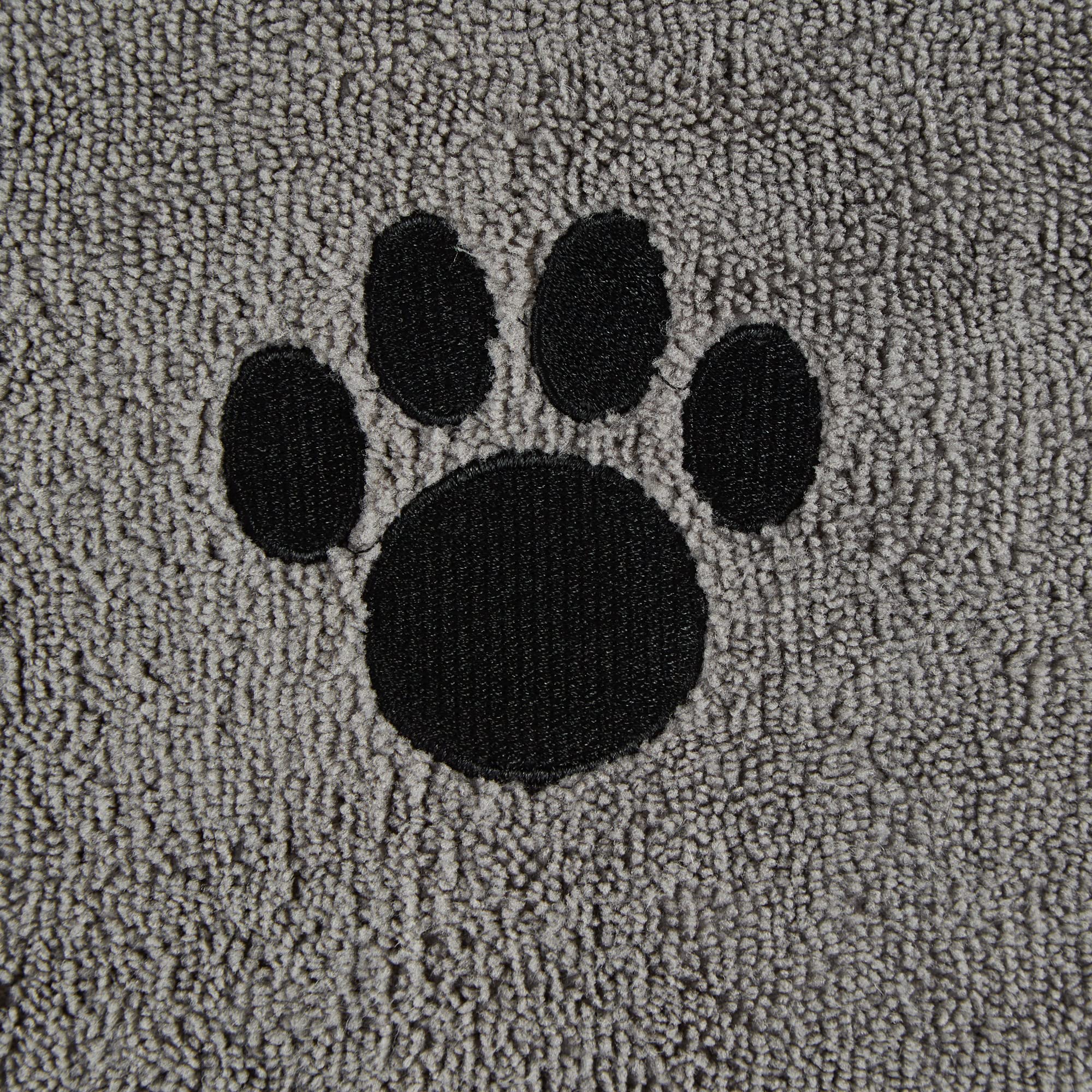 GRAY EMBROIDERED PAW SMALL PET TOWEL SET/3