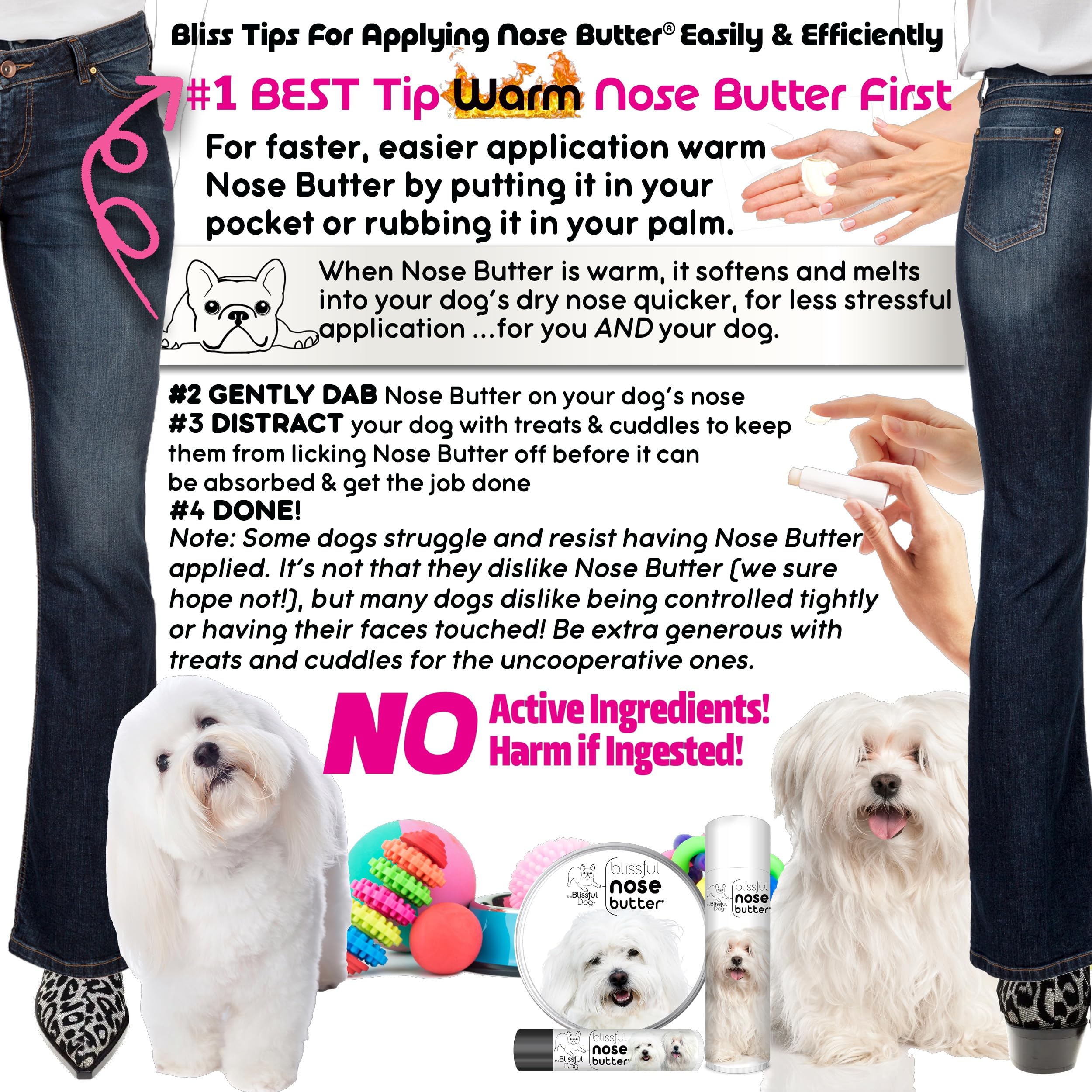 The Blissful Dog Coton De Tulear Unscented Nose Butter, 1-Ounce