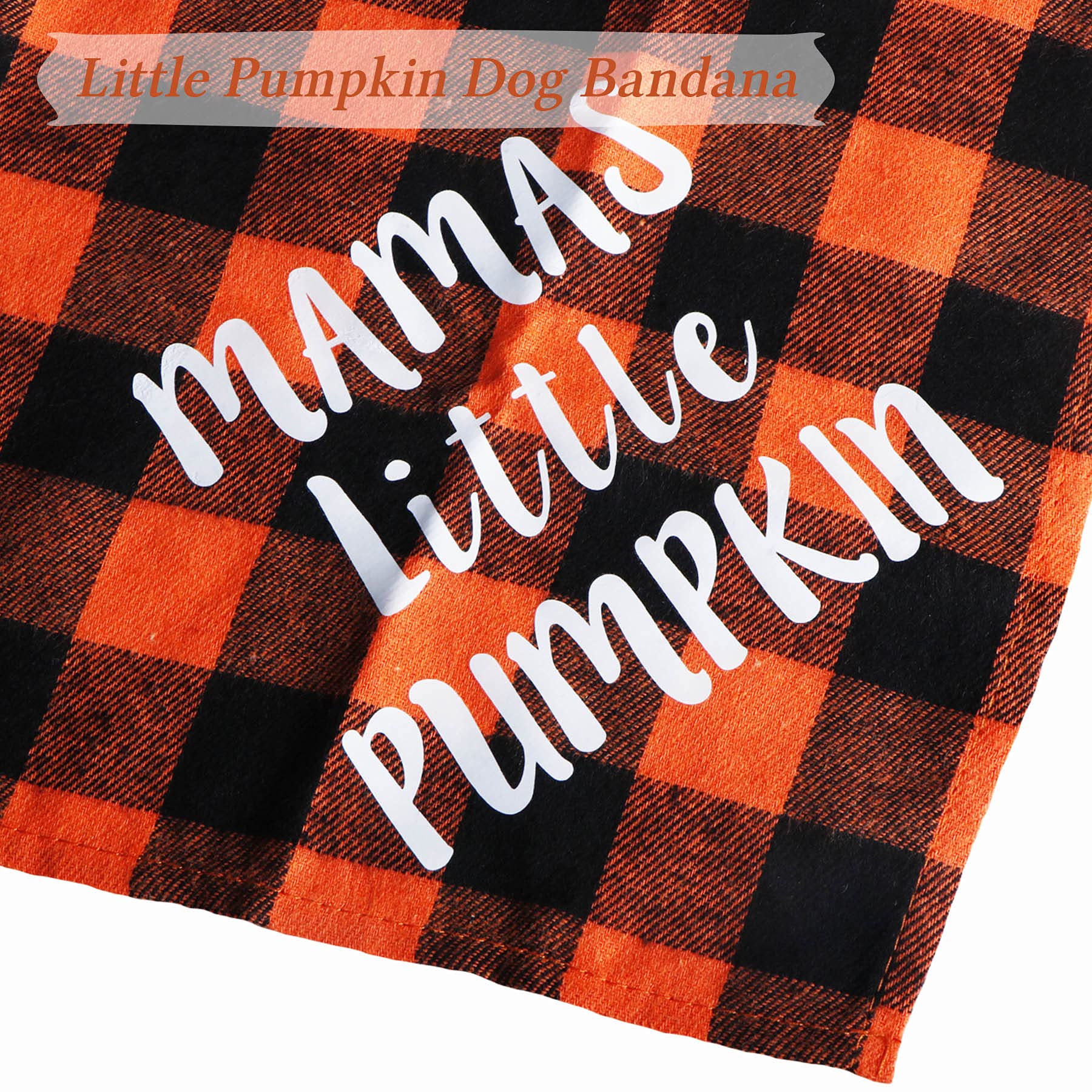 Stmk Holiday Plaid Dog Bandanas, Halloween Thanksgiving Day DaddyS Little Turkey Mamas Little Pumpkin Dog Bandana Scarf For Halloween Thanksgiving Day Dog Puppy Costume Decorations