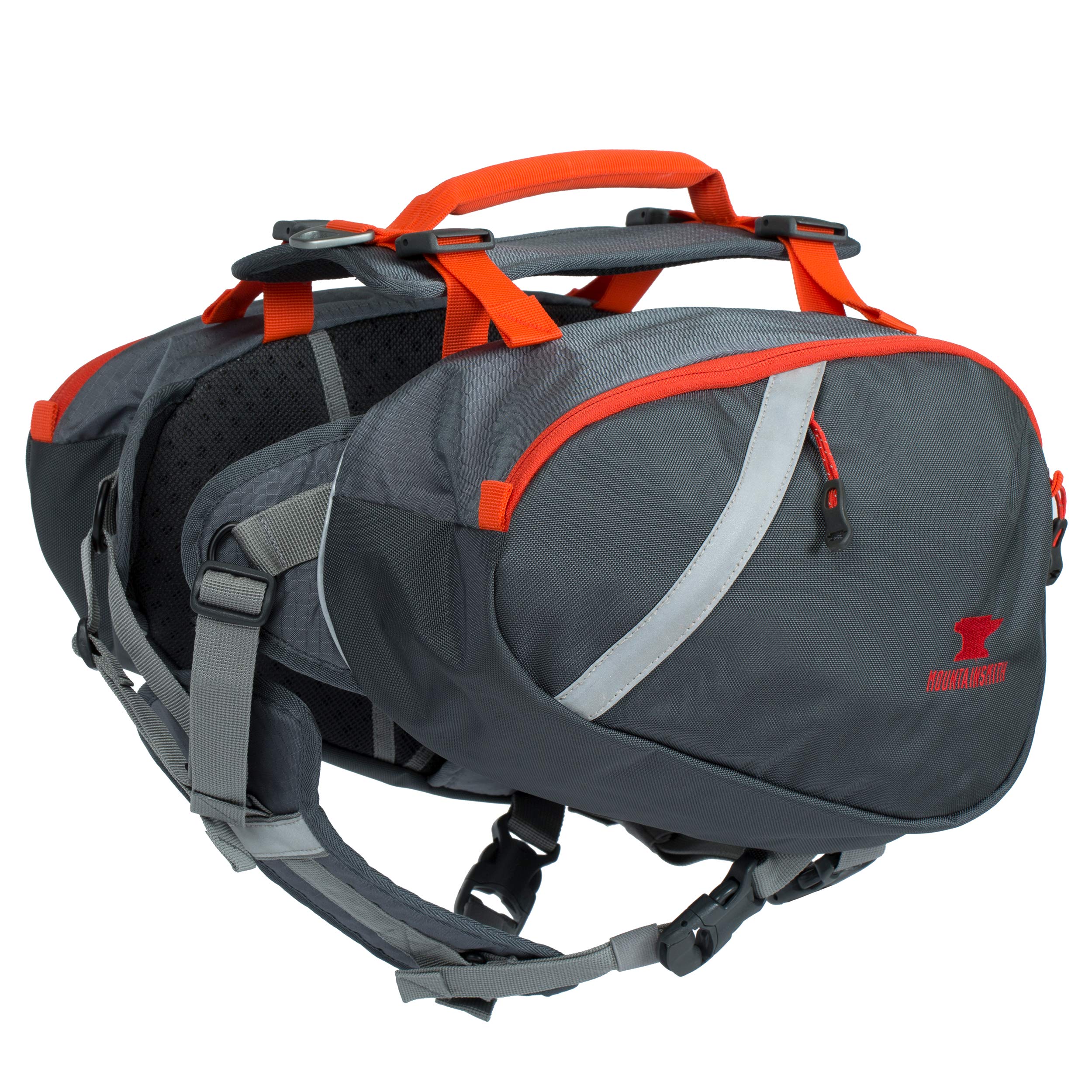 Mountainsmith K9 Dog Pack, Adjustable Chest And Back Harness Canine Backpack, Saddle Bags With Zippered Pockets For Camping, Travel, Outdoors, Backpacking, Hiking