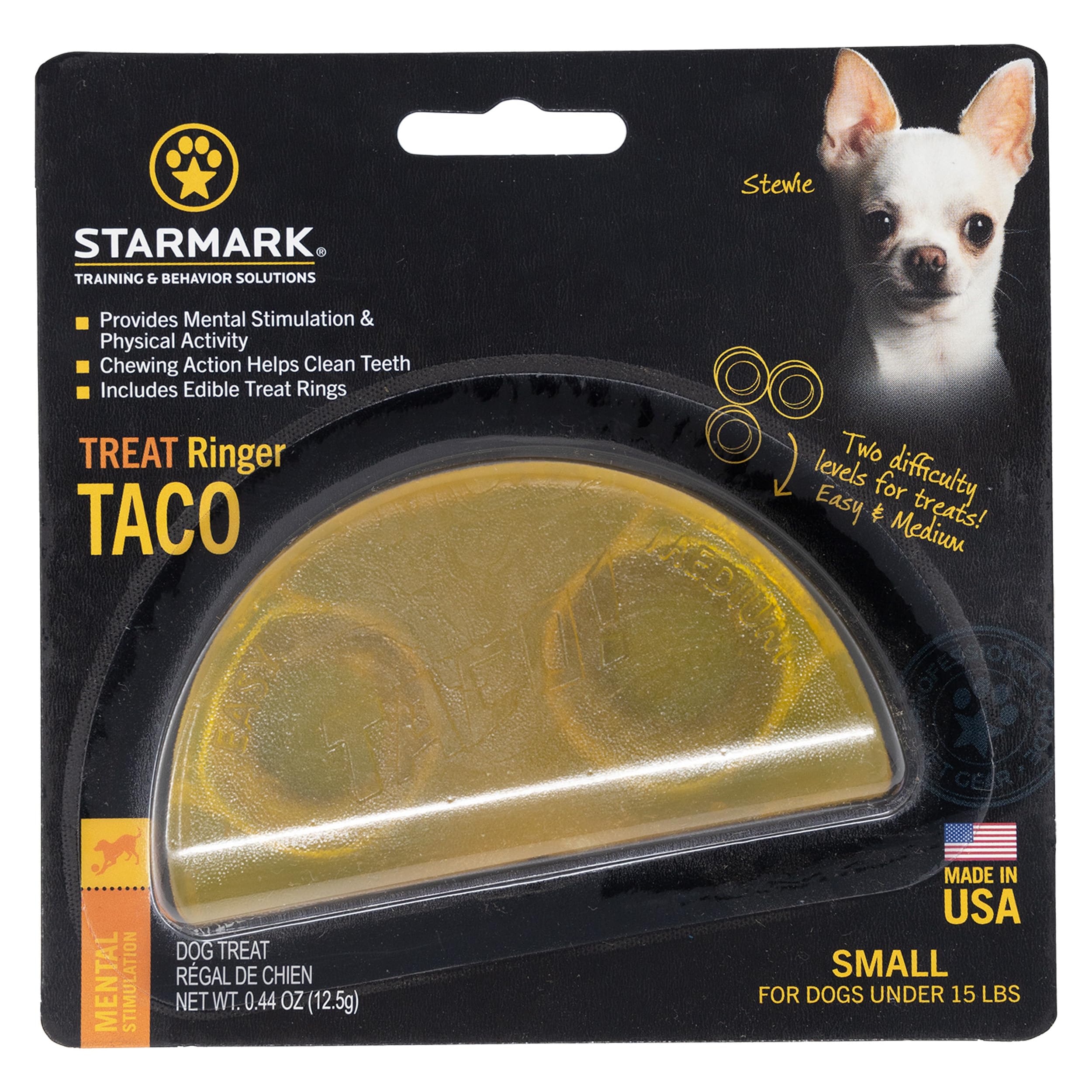 Starmark Treat Ringer Taco Toy for Small Dogs